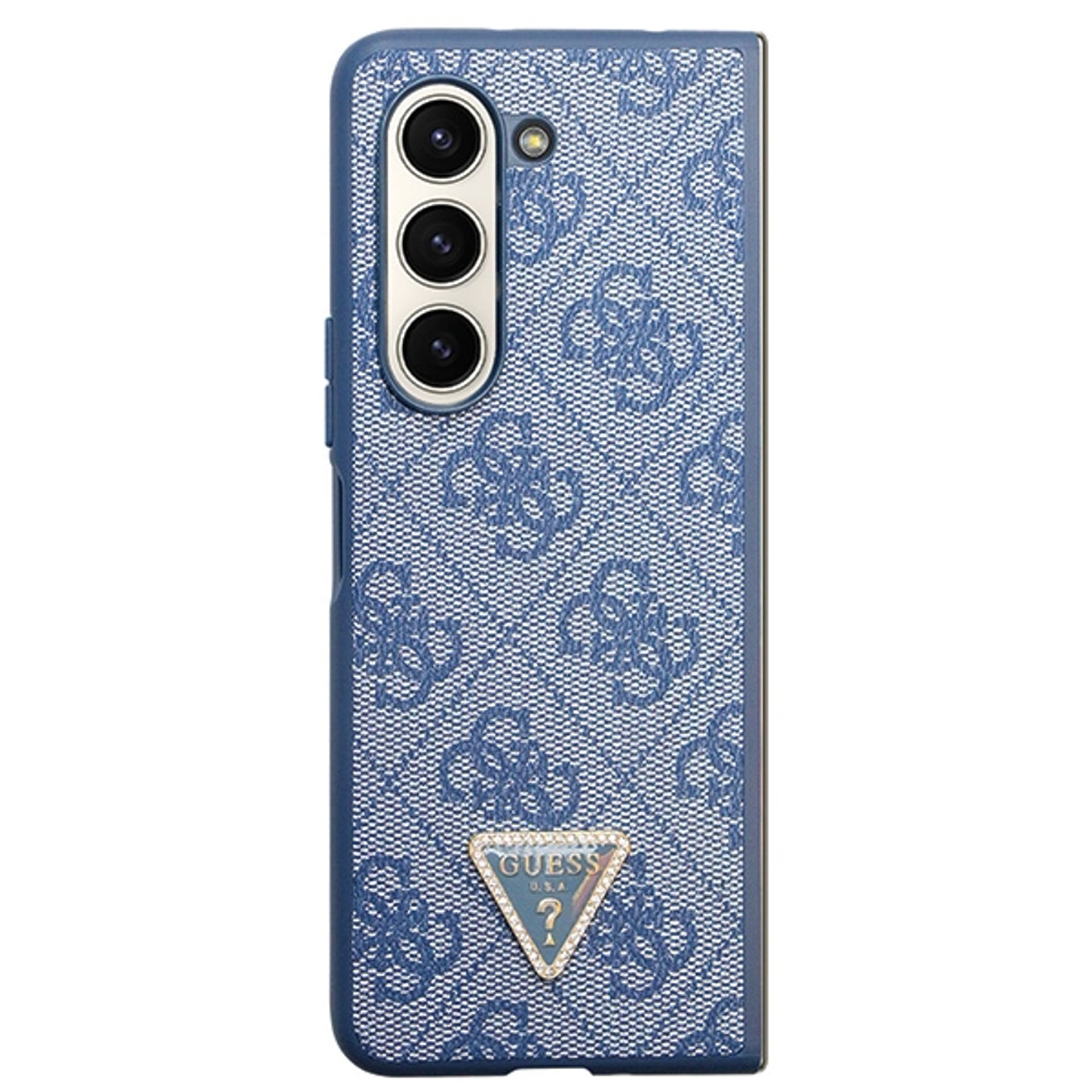

Guess GUHCZFD5P4TDPB F946 Z Fold5 niebieski/blue hardcase Leather 4G Triangle Strass