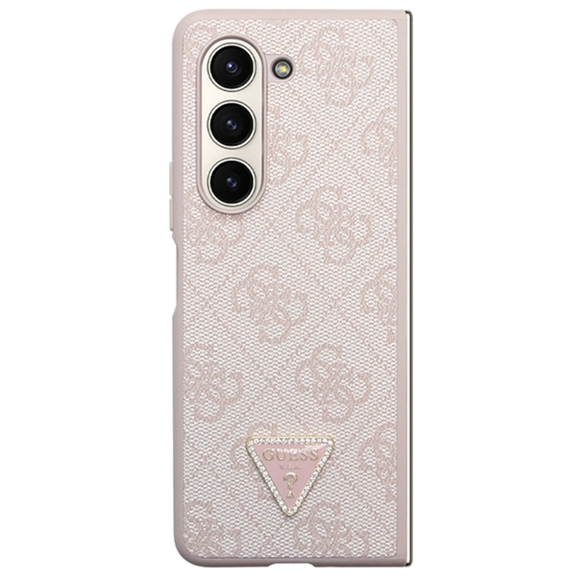 

Guess GUHCZFD5P4TDPP F946 Z Fold5 różowy/pink hardcase Leather 4G Triangle Strass