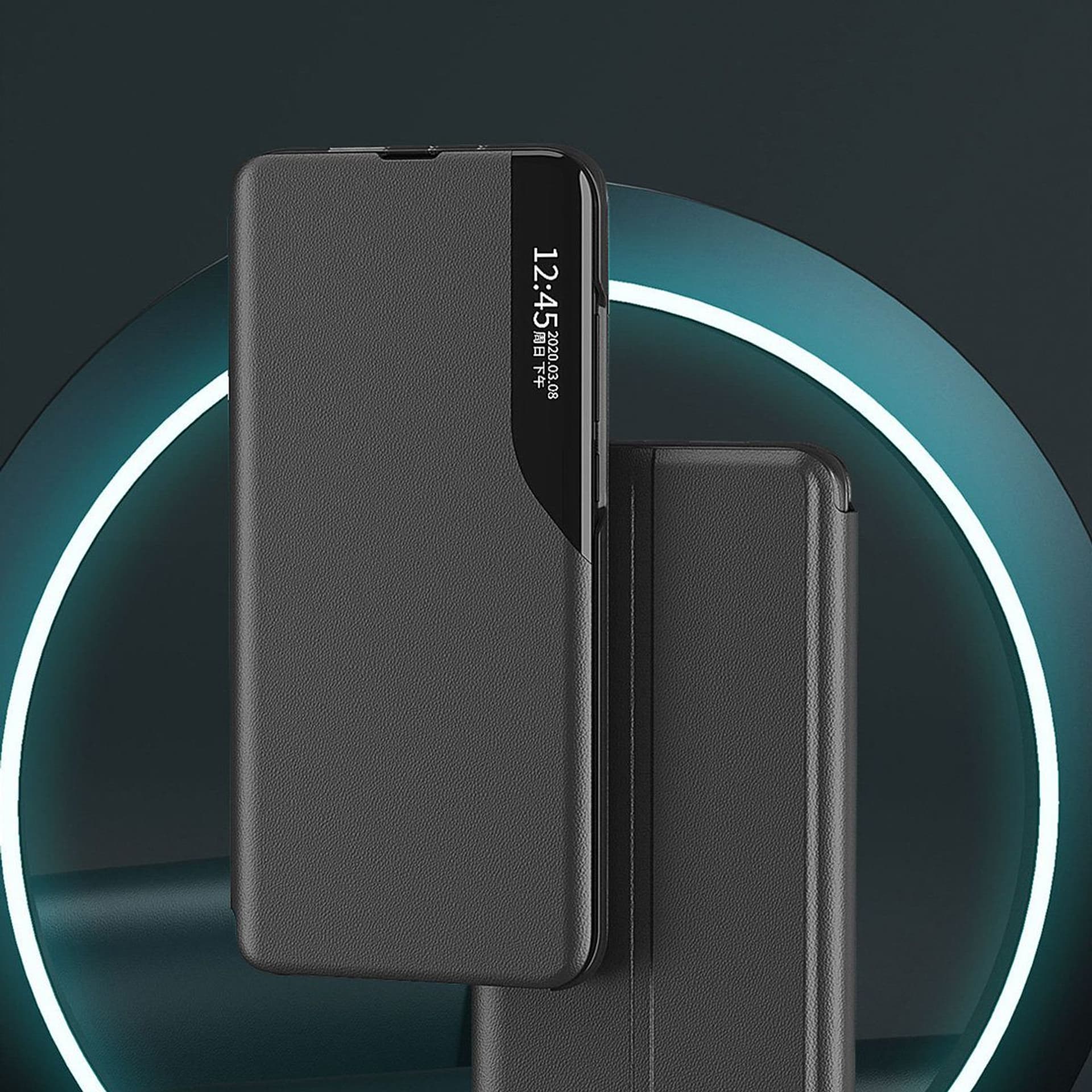 

Eco Leather View Case etui do Samsung Galaxy A14 z klapką podstawka czarne