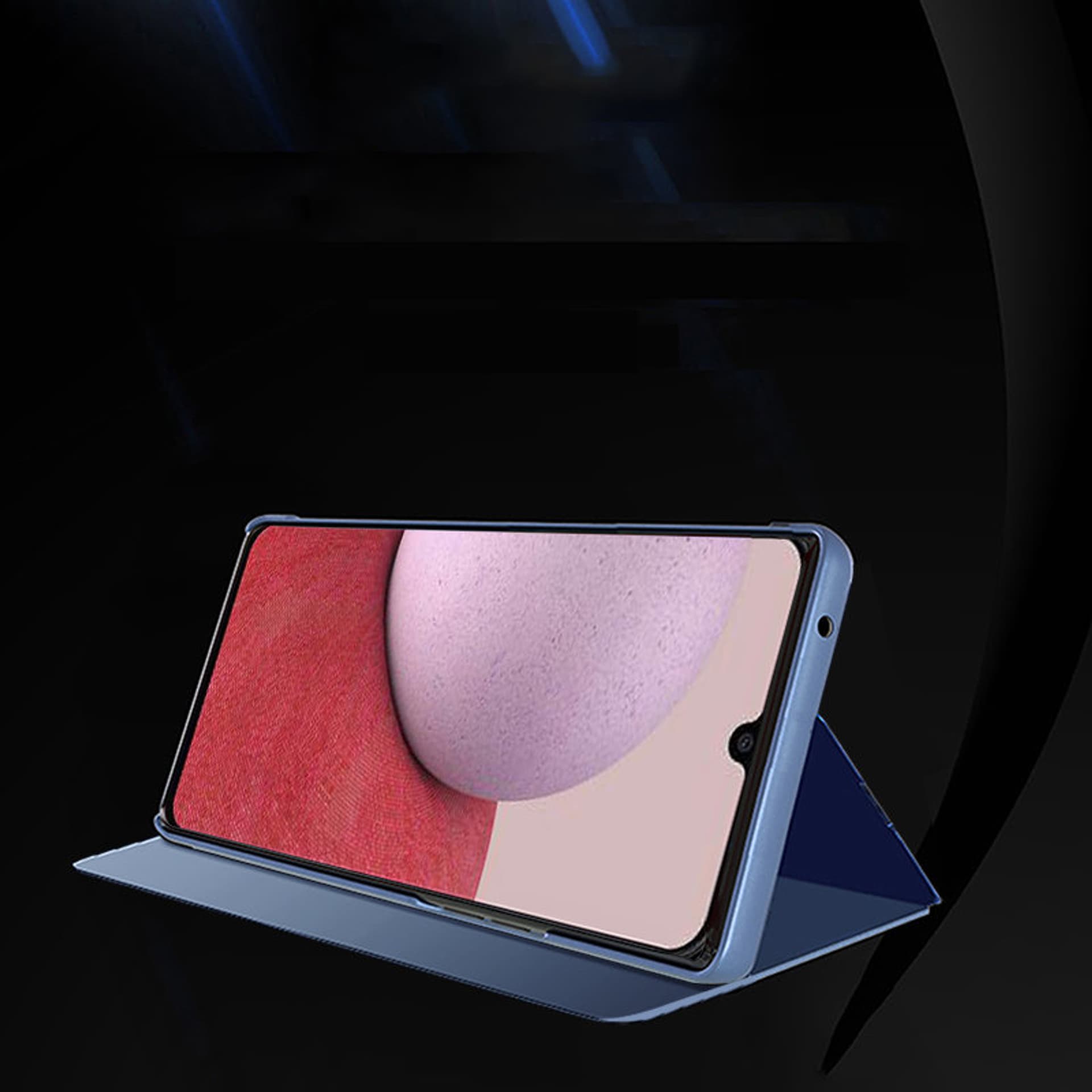 

Clear View Case etui do Samsung Galaxy A14 pokrowiec z klapką różowe