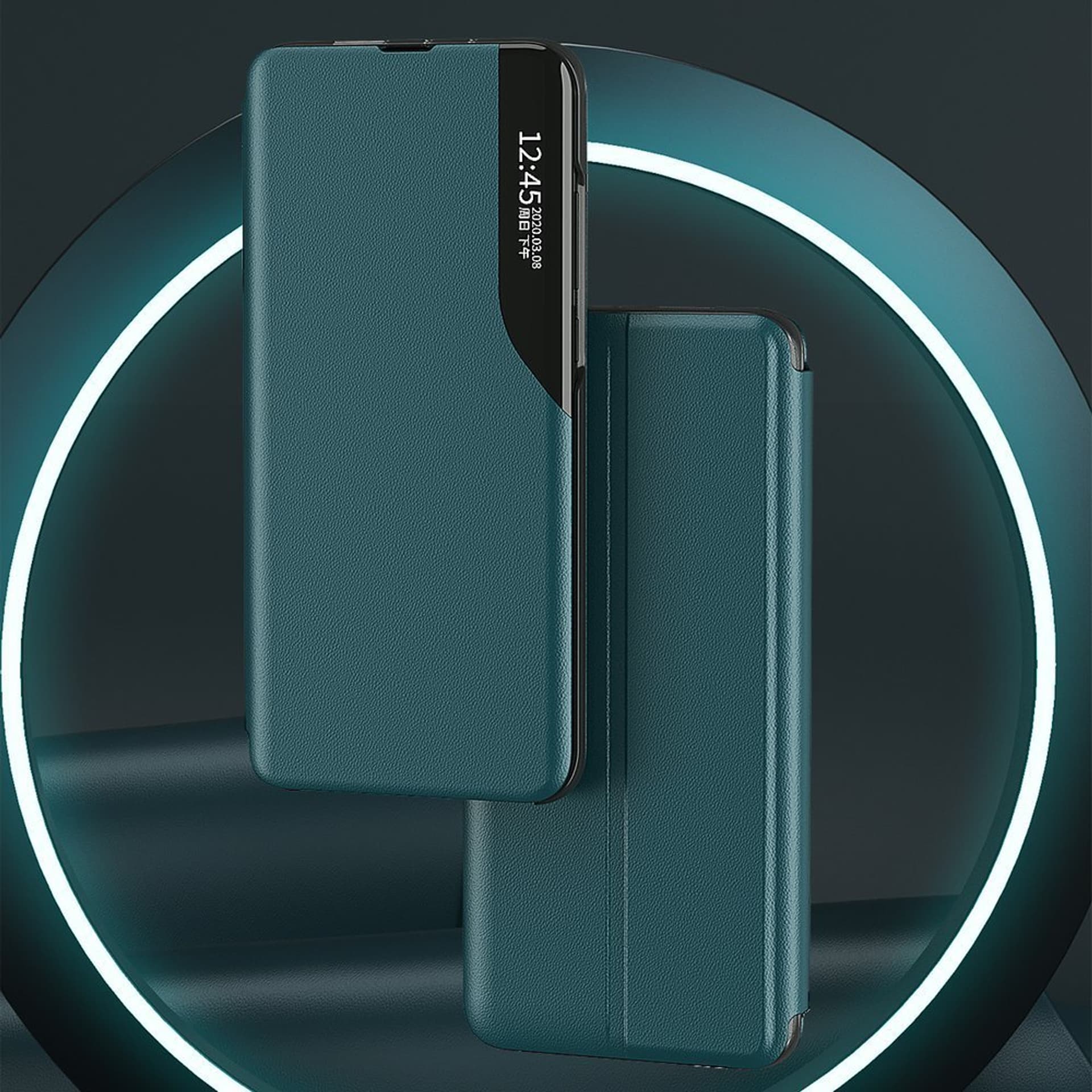 

Eco Leather View Case elegancki futerał etui z klapką i funkcją podstawki Samsung Galaxy S21 FE czarny