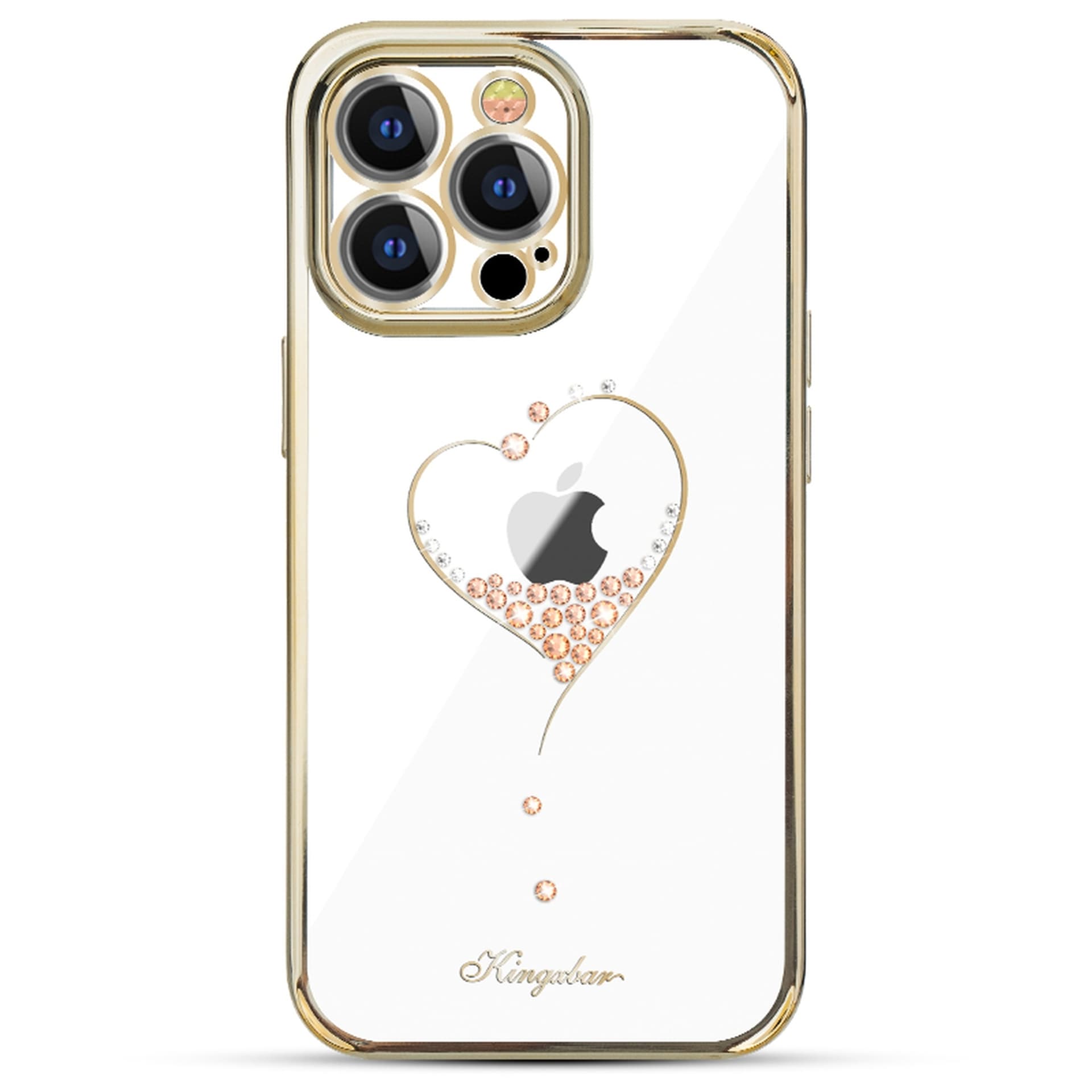 

Kingxbar Wish Series etui ozdobione oryginalnymi Kryształami Swarovskiego iPhone 13 Pro Max złoty