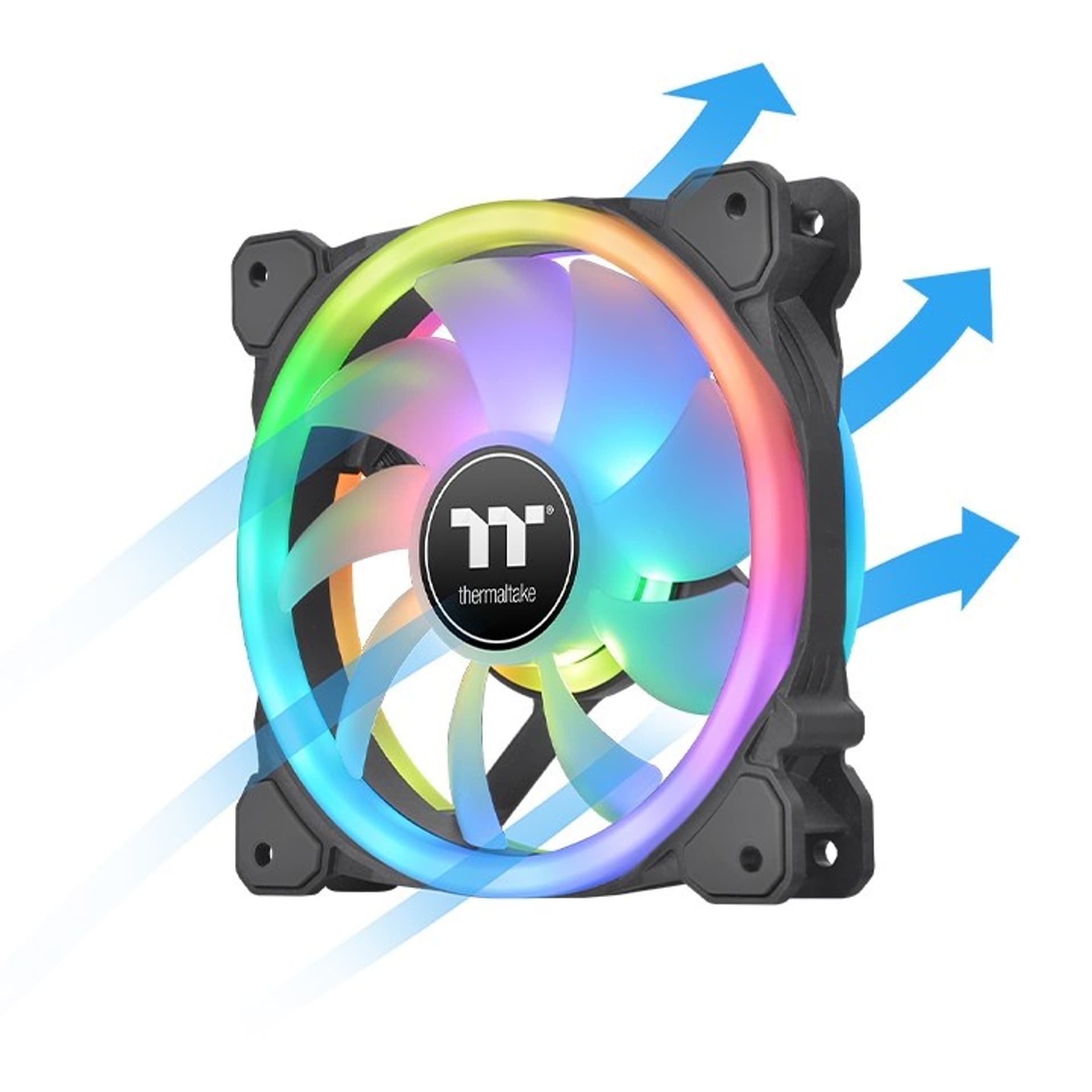 

THERMALTAKE SWAFAN 14 RGB +KONTROLER +ZAMIENNE ŁOPATKI (REVERSE) - BLACK CL-F138-PL14SW-A