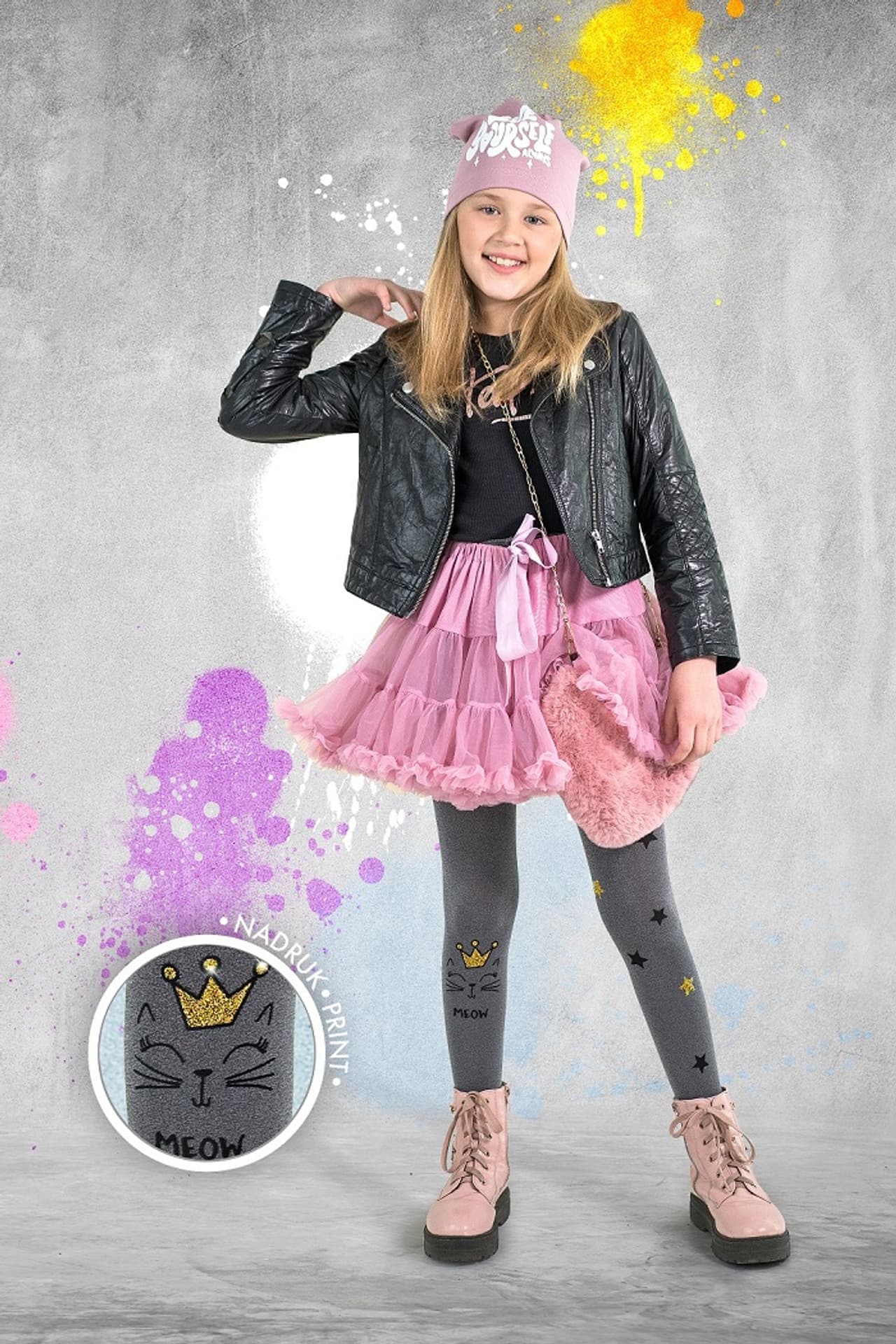 

RAJSTOPY KNITTEX TIGGER (kolor nero-melange, rozmiar 134-140)