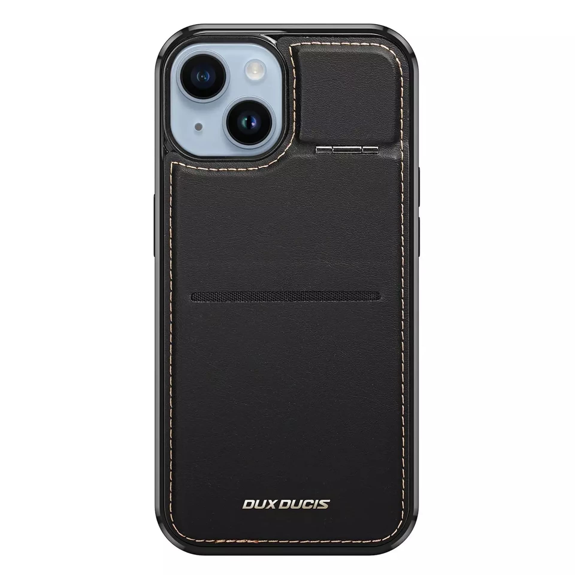 

Etui portfel z podstawką 3w1 do iPhone 15 Plus MagSafe blokada RFID Dux Ducis Rafi Mag - czarne
