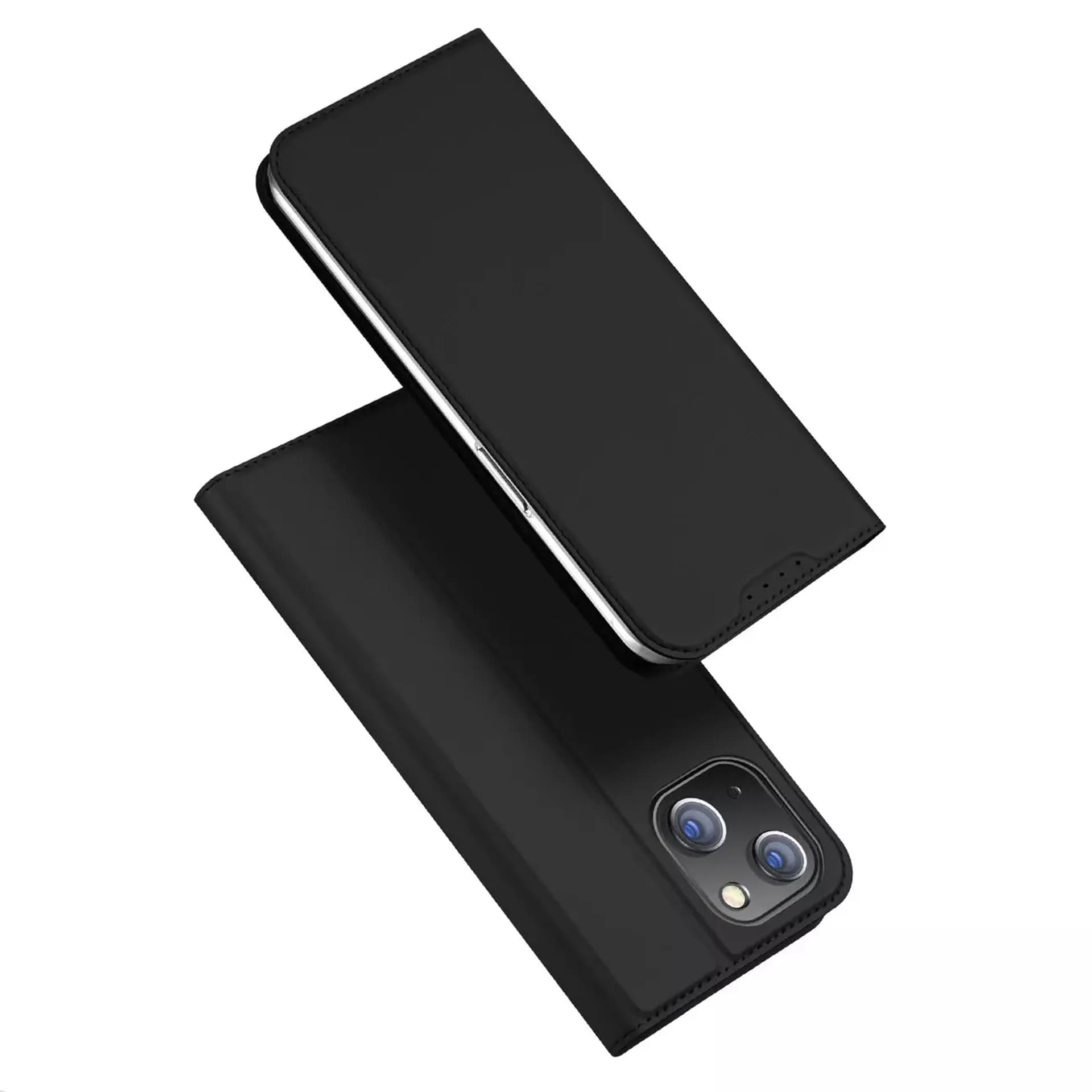 

Etui do iPhone 15 pokrowiec z klapką i portfelem na kartę Dux Ducis Skin Pro - czarne