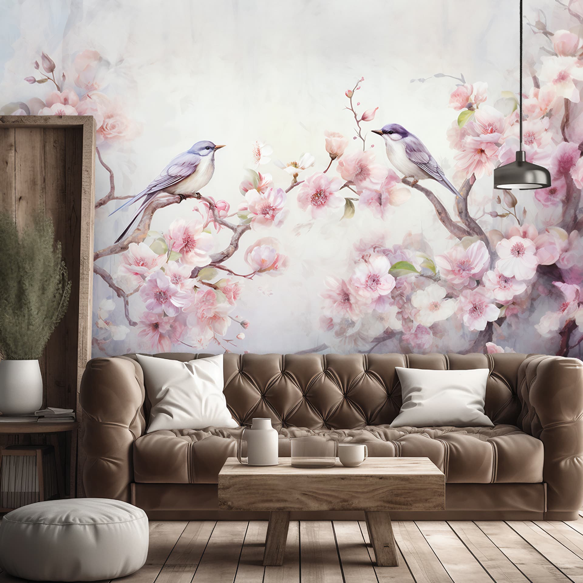 

Fototapeta, Ptaki i kwiaty Shabby Chic (Rozmiar 100x70)