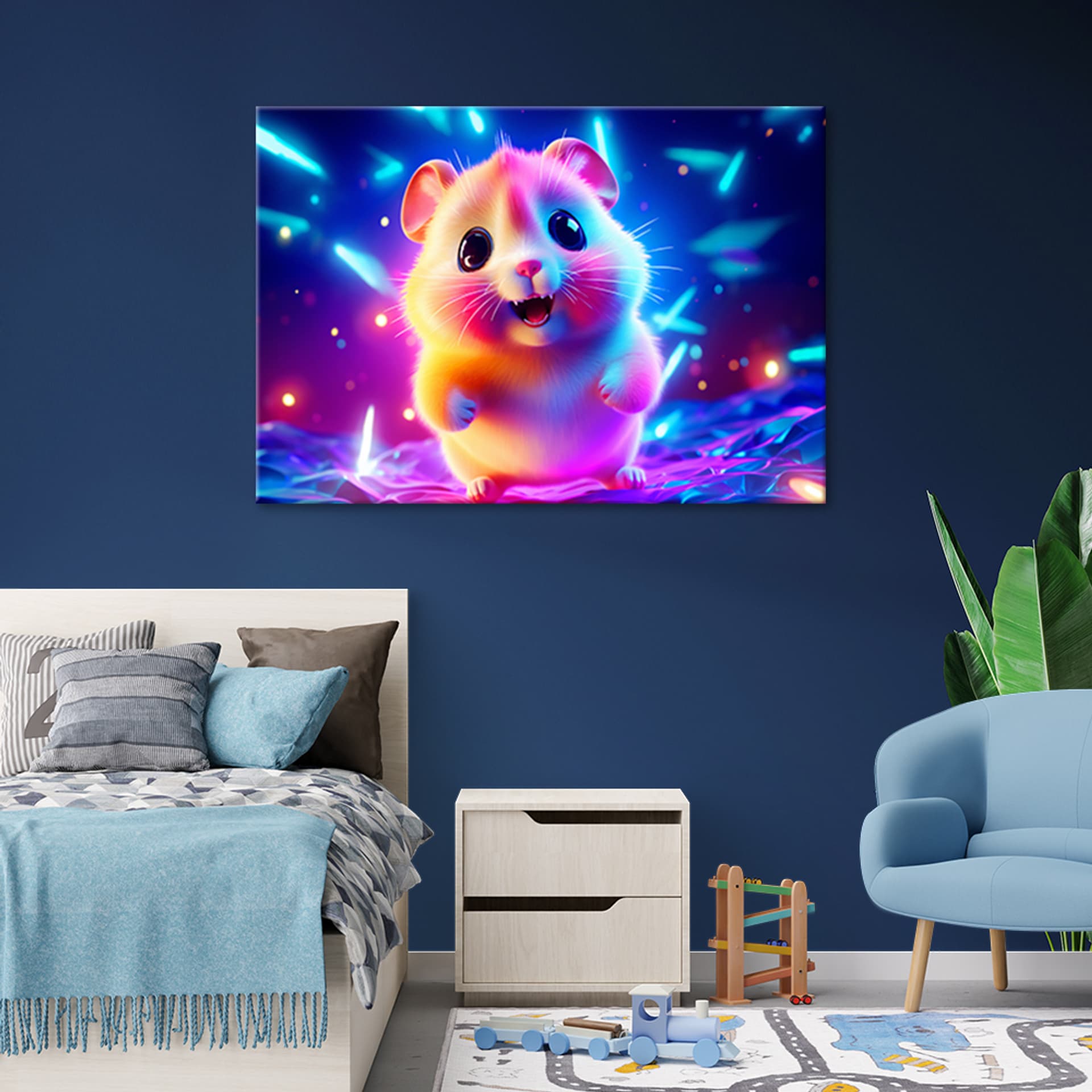 

Obraz Deco Panel, Uroczy chomik neon (Rozmiar 100x70)