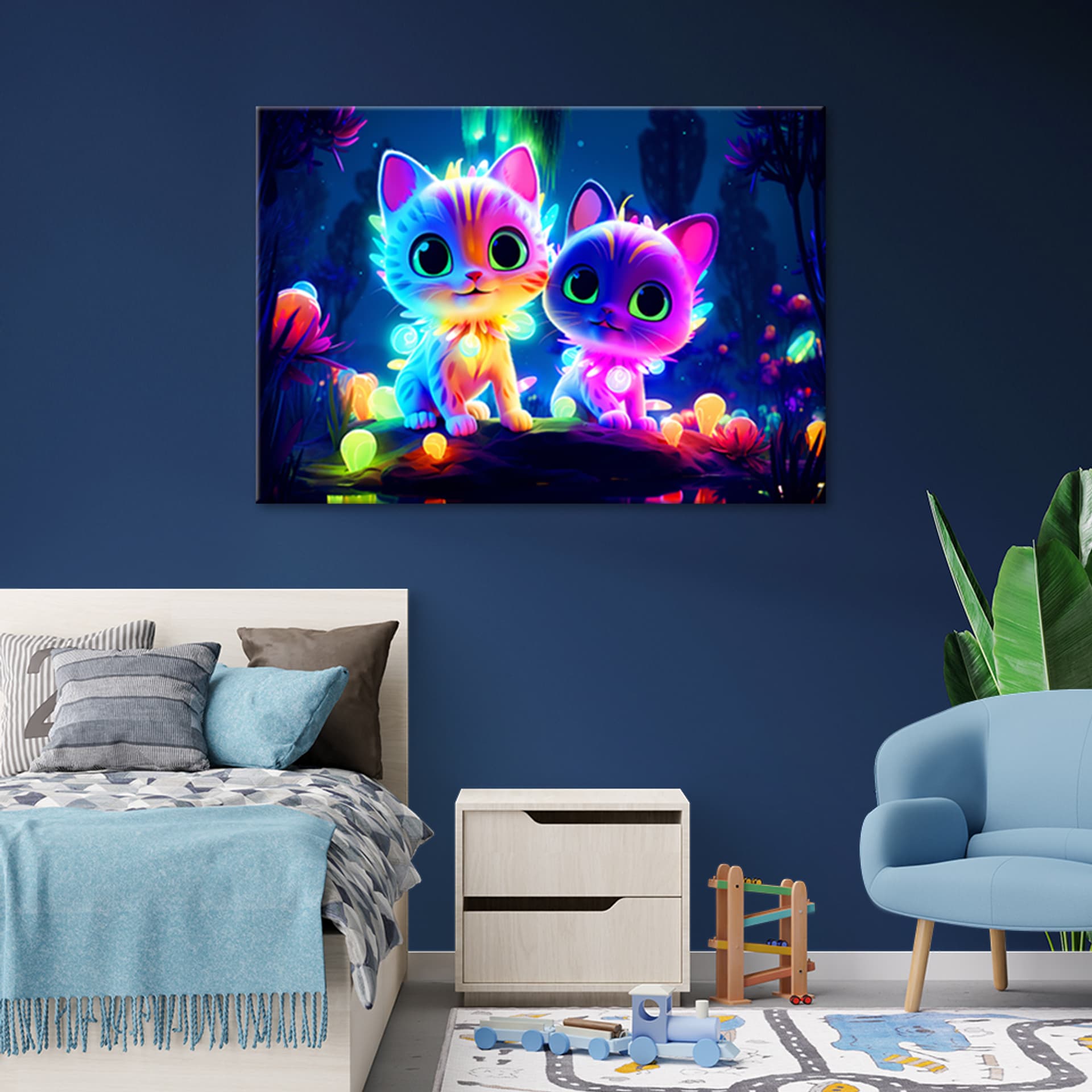 

Obraz Deco Panel, Śliczne koty neonowe (Rozmiar 60x40)