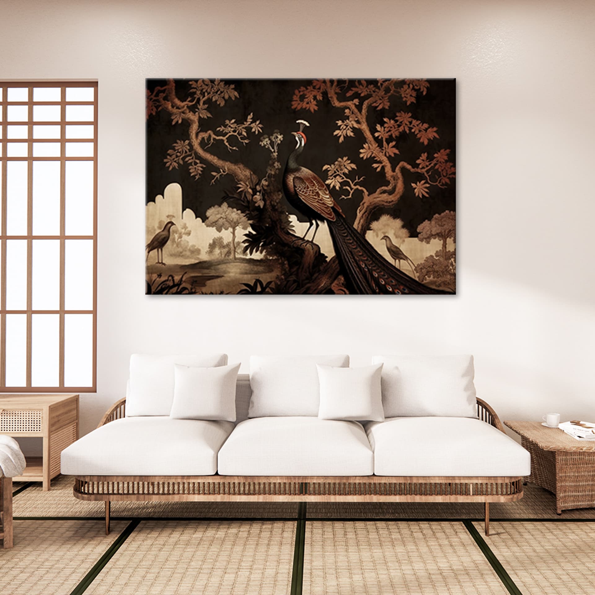 

Obraz Deco Panel, Orientalny paw na drzewie (Rozmiar 90x60)