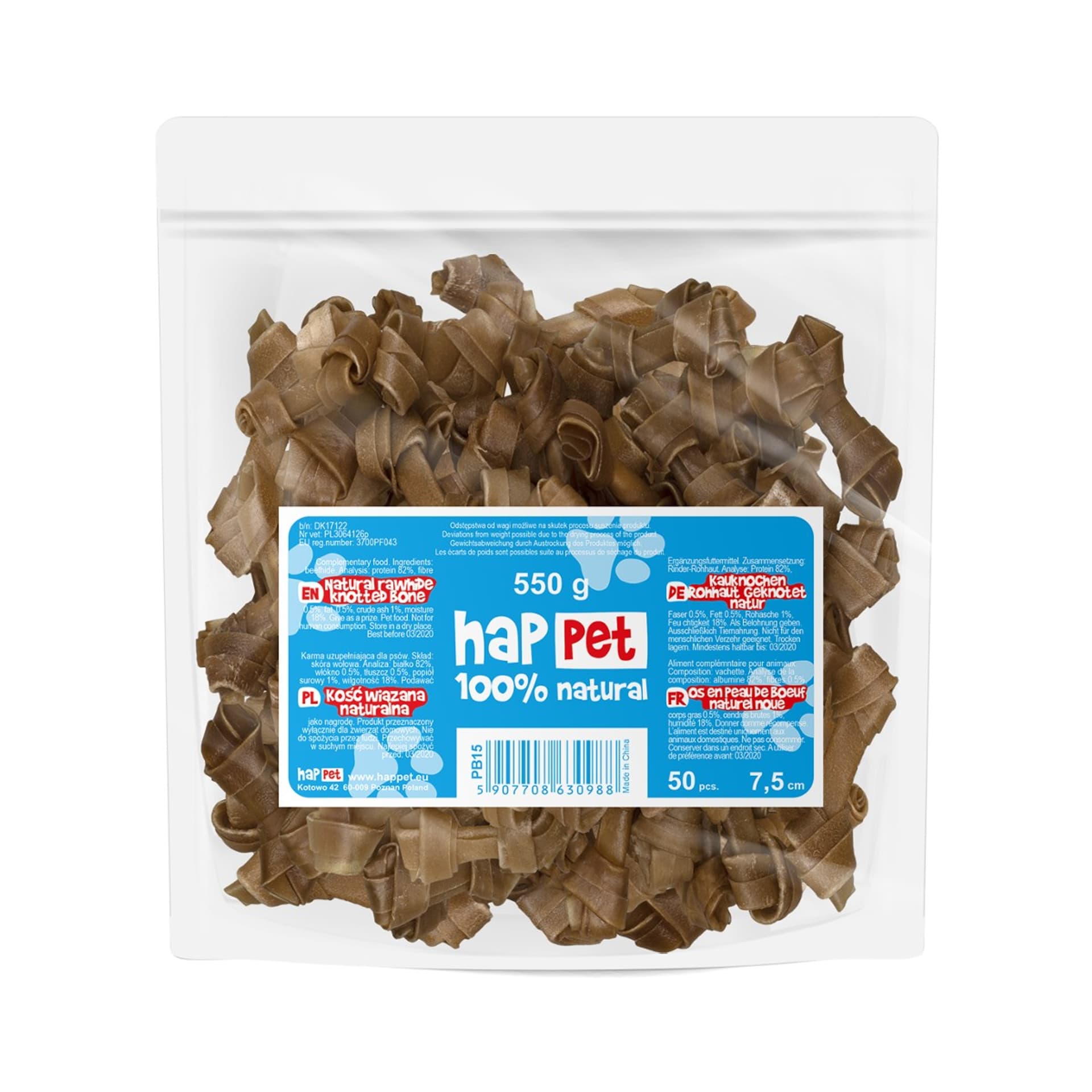 

Kość wiązana Happet PB15 naturalna 7,5cm 50szt.
