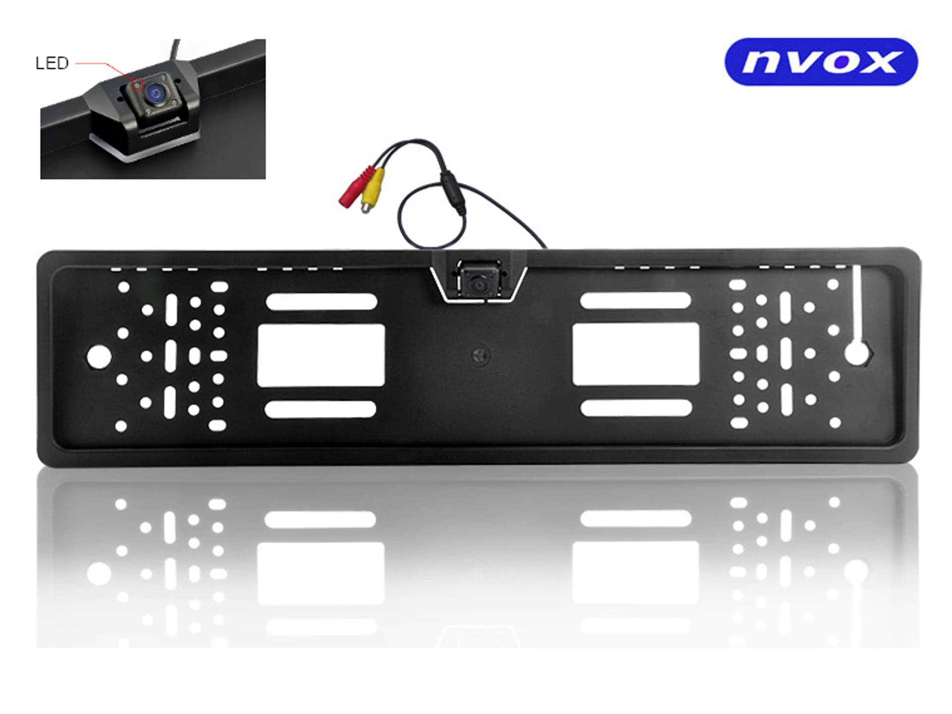 

Samochodowa kamera wbudowana w ramkę rejestracyjną z diodami IR... (NVOX RC5062D)