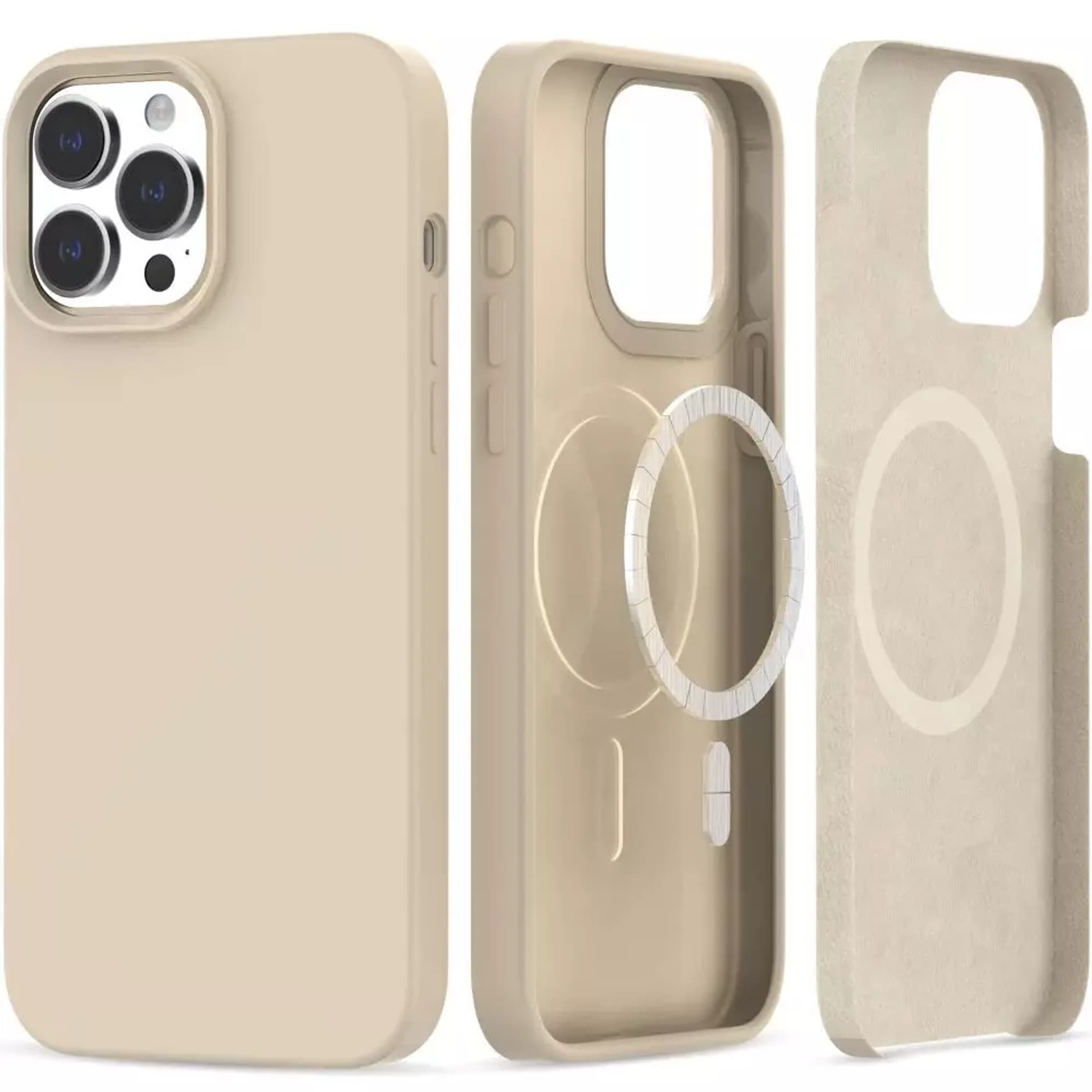 

Etui ochronne silikonowe do MagSafe do Apple iPhone 13 Pro beige