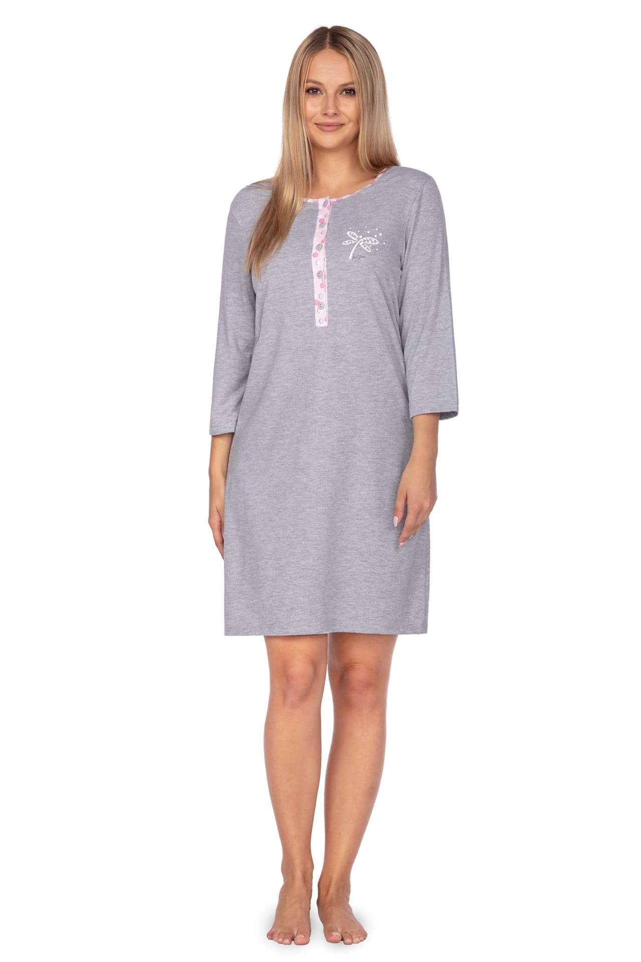 

KOSZULA REGINA 114 XXL- (kolor melange - jasny szary, rozmiar 3XL)