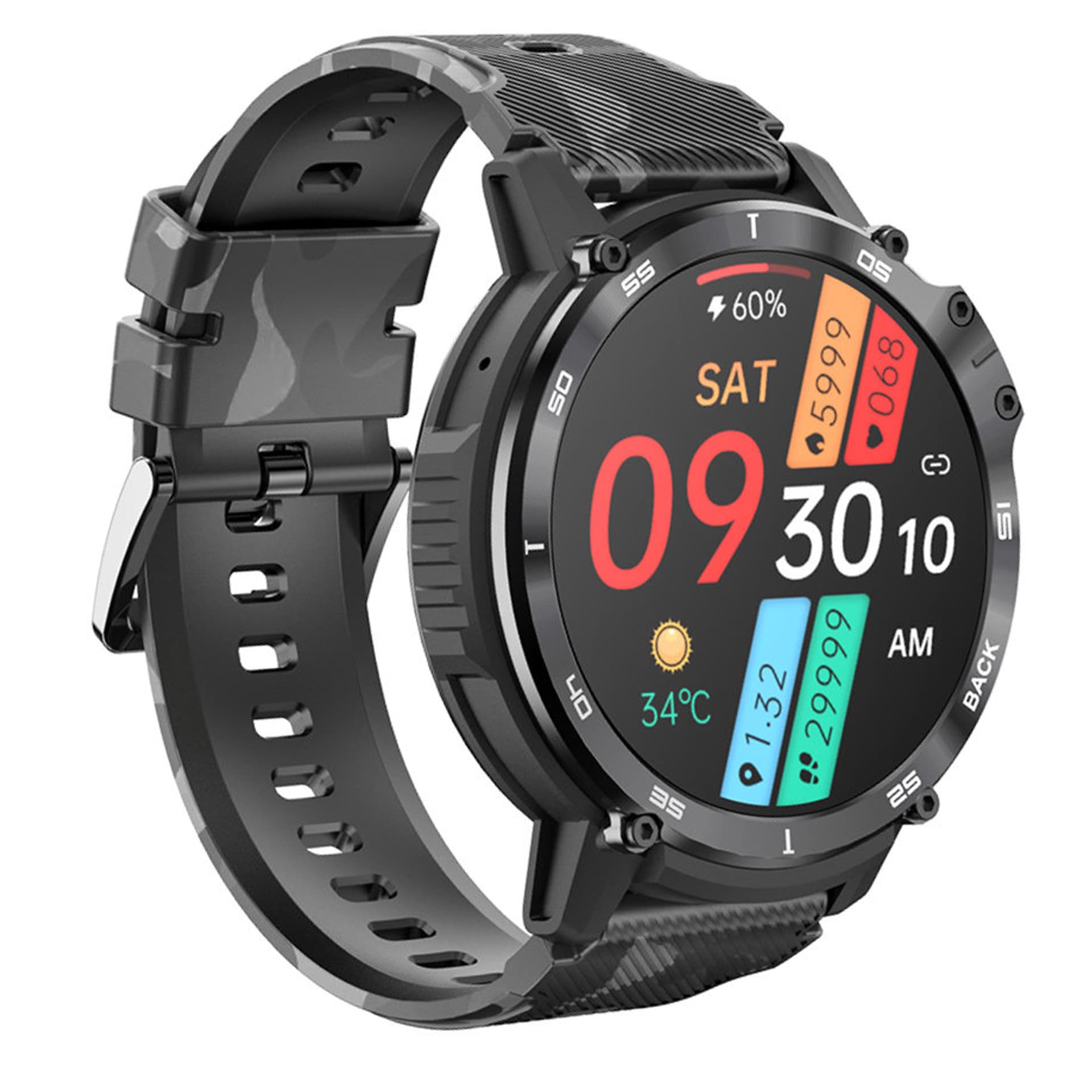 

SMARTWATCH MĘSKI Rubicon RNCF07 - WYKONYWANIE POŁĄCZEŃ - BLUETOOTH CALL - ODTWARZACZ MP3 4GB (sr052b)
