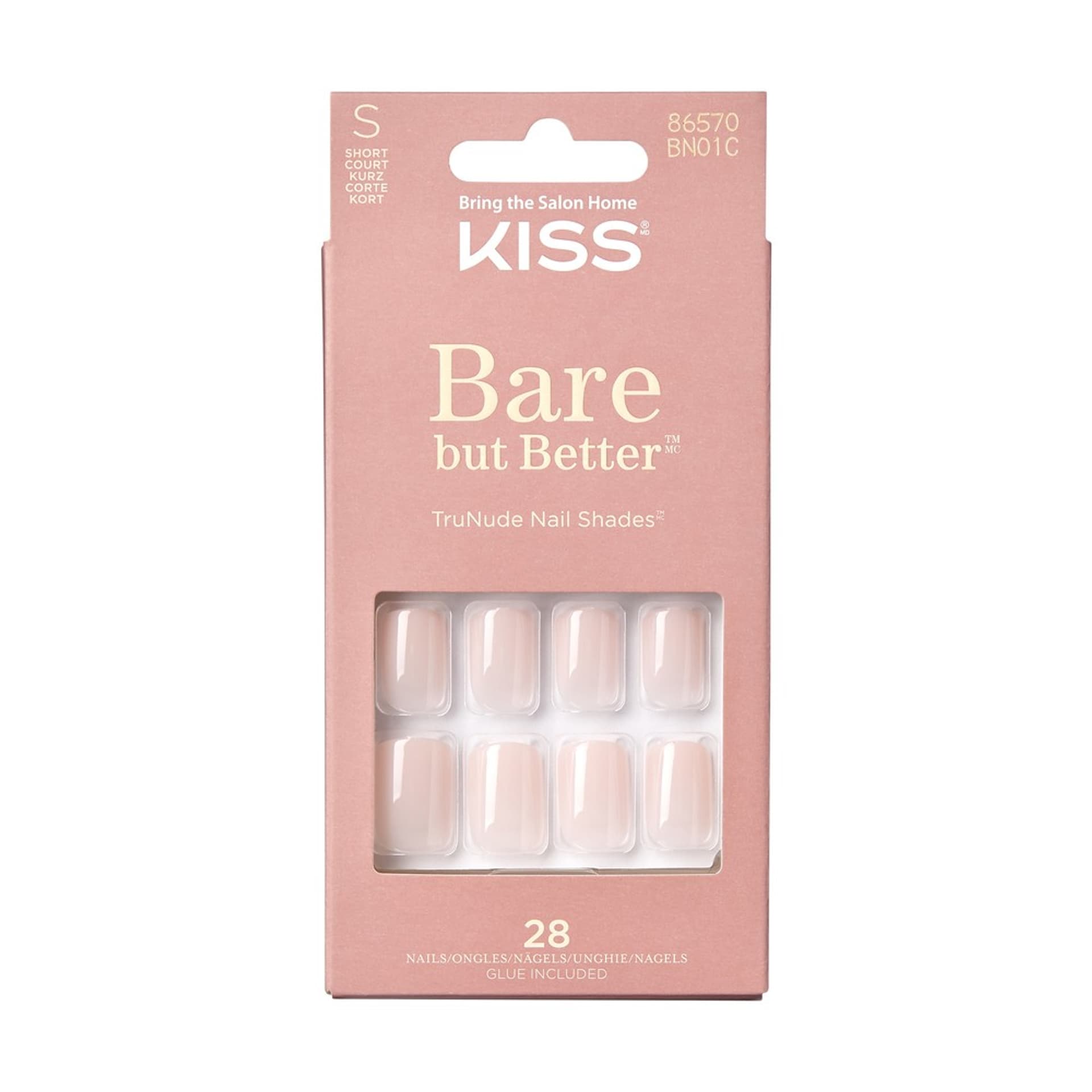 

KISS Sztuczne Paznokcie Bare But Better - Trunude (rozmiar S) 1op.(28szt)