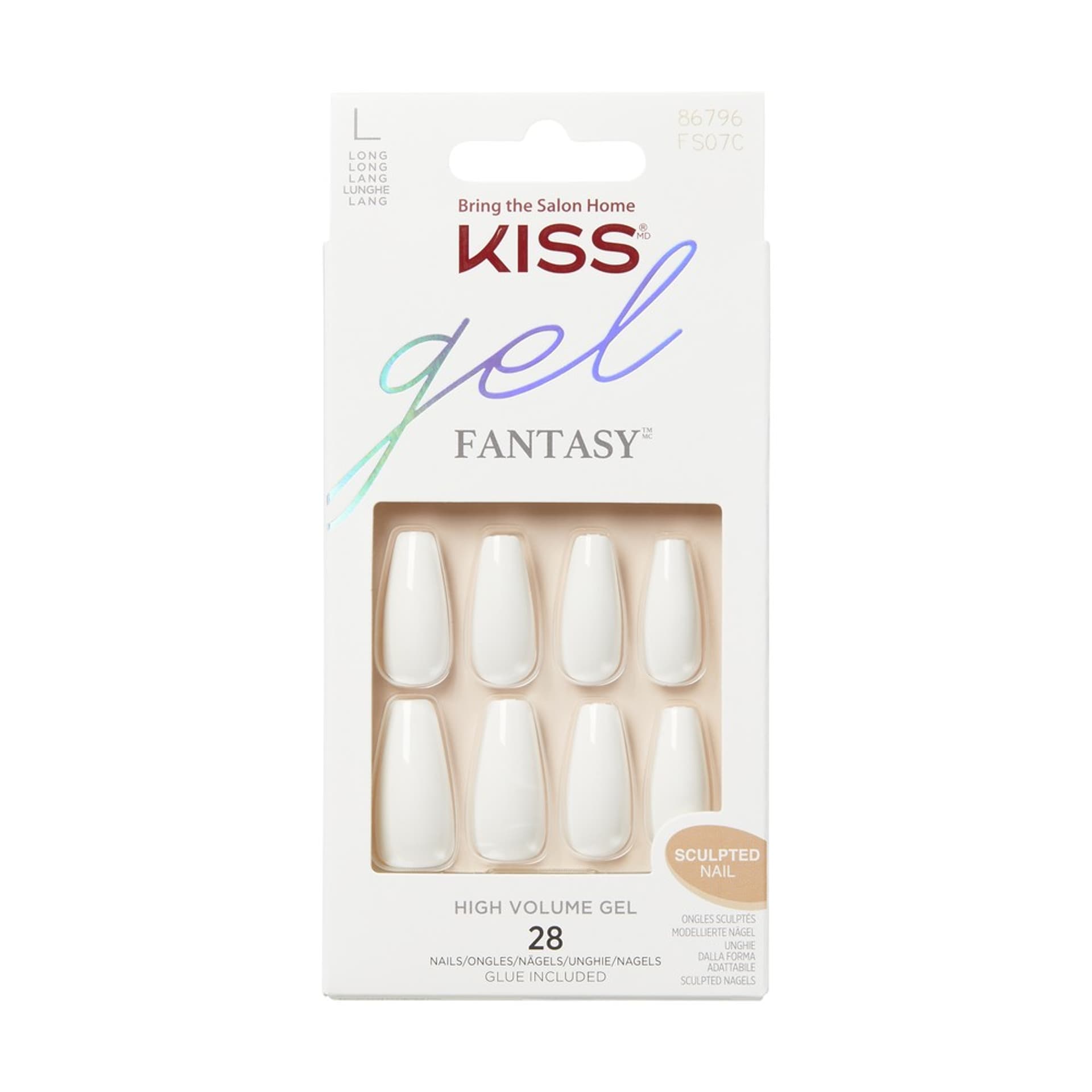 

KISS Sztuczne Paznokcie Gel Fantasy - true color (rozmiar L) 1op.(28szt)