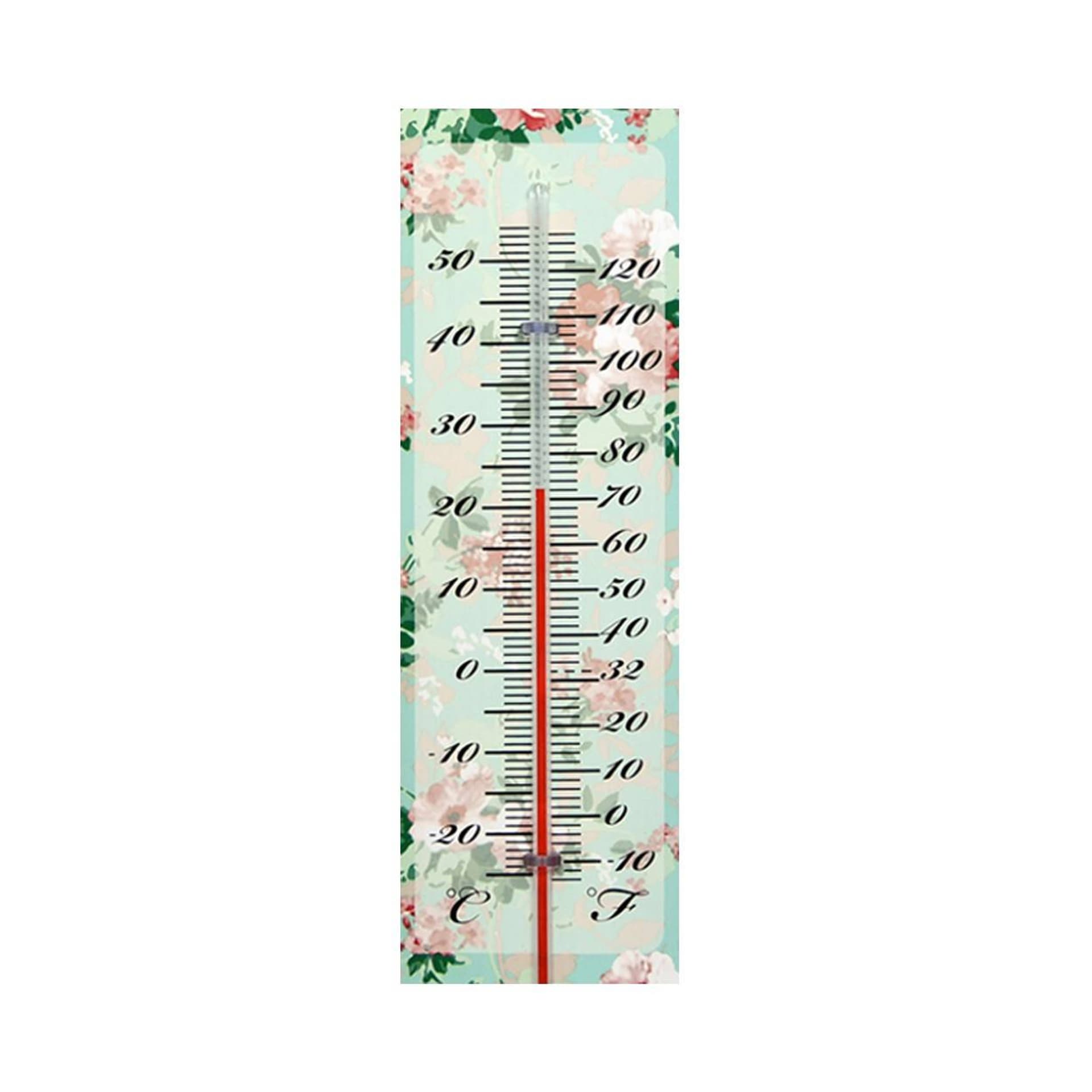 

Termometr ścienny z motywem róży 30 cm