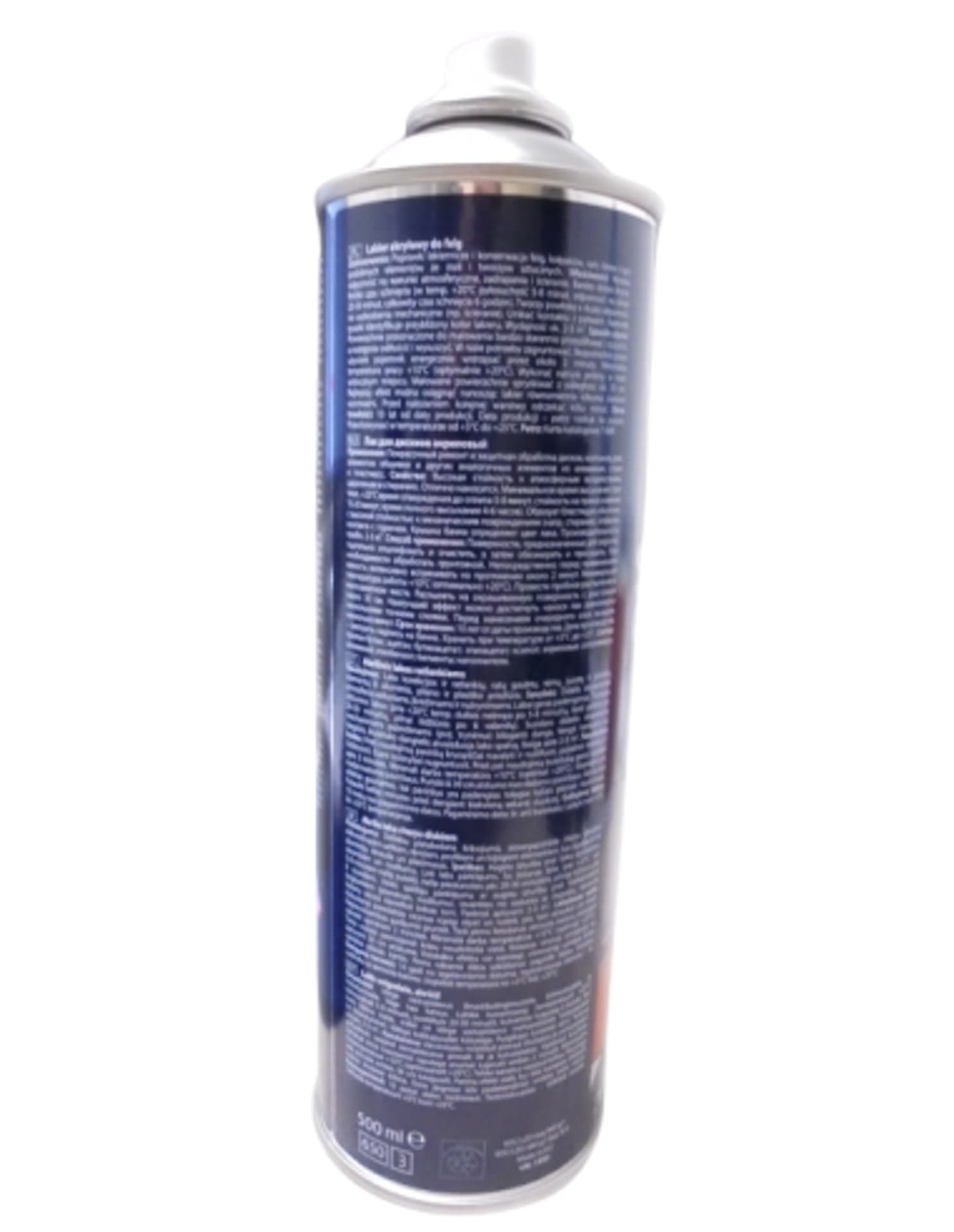 

FARBA W SPRAYU LAKIER AKRYLOWY AUTO FELGA SREBRNY 500ML