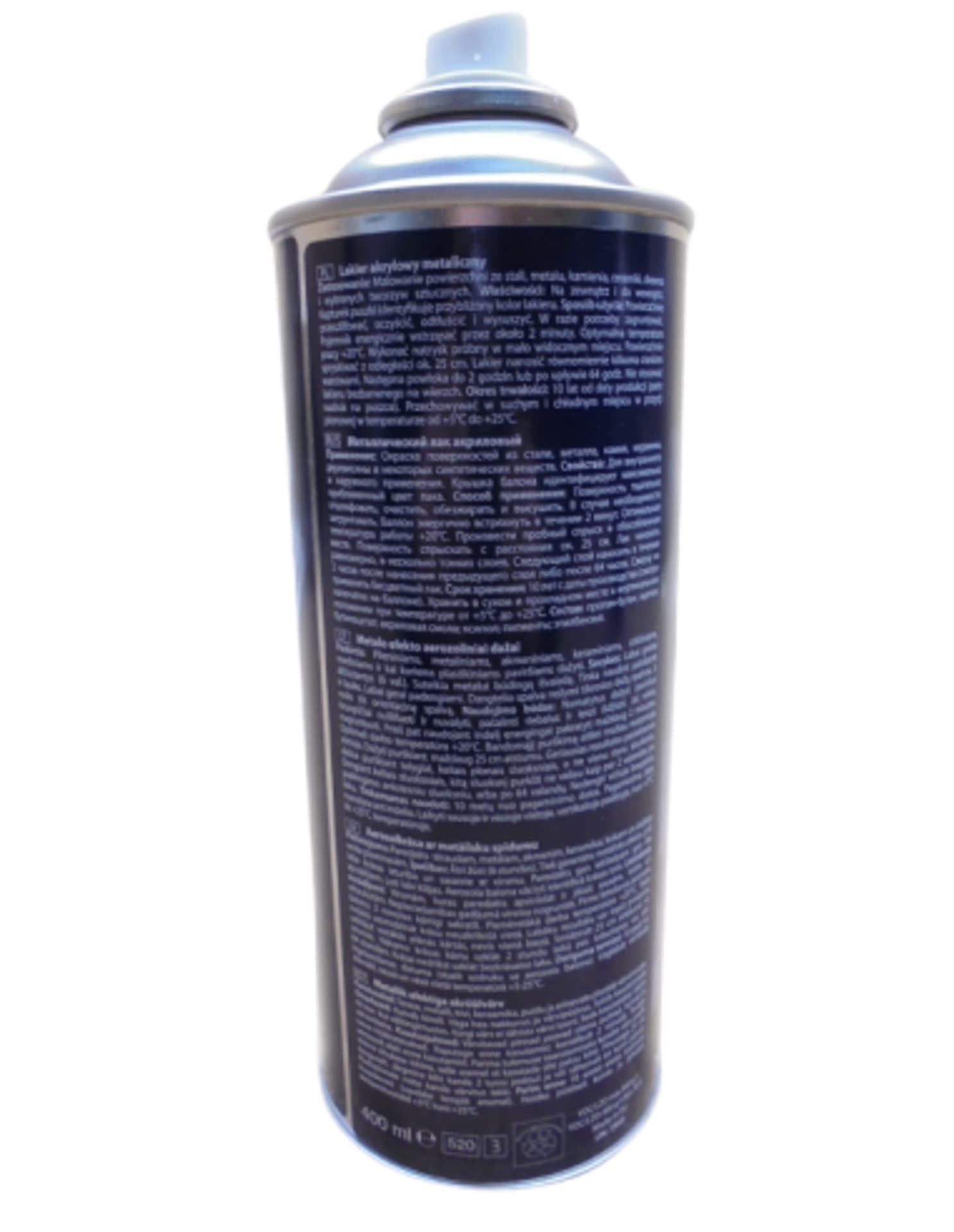 

FARBA W SPRAYU LAKIER SUPER COLOR METALLIC CZARNY 400ML