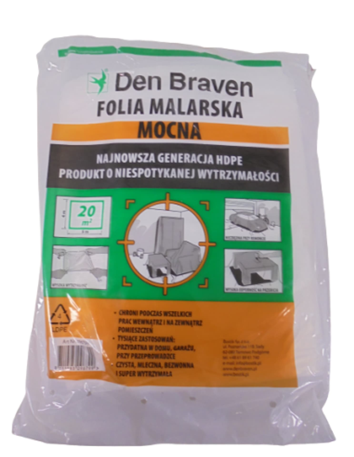 

Folia malarska 4x5m 20m2 Den Braven (Mocna)