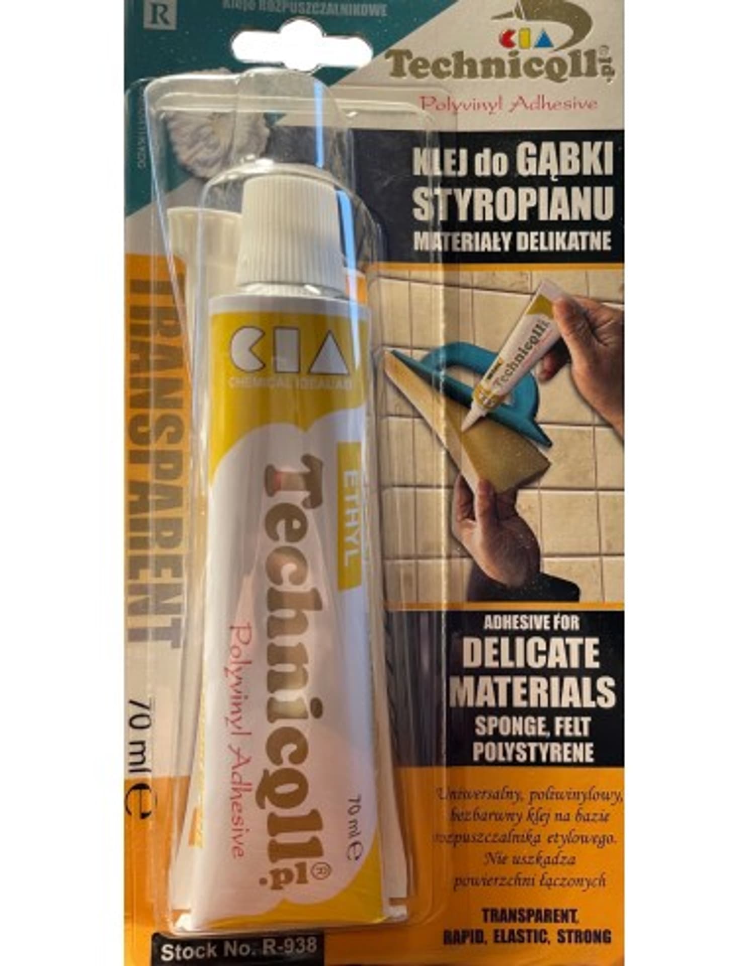 

KLEJ DO GĄBKI I STYROPIANU 70ML