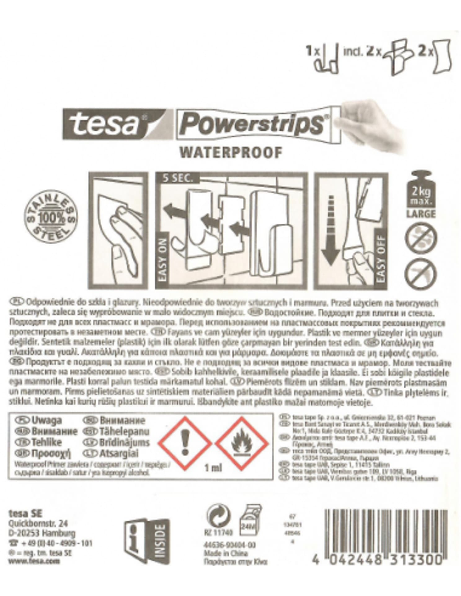 

HACZYK UCHWYT SAMOPRZYLEPNY TESA POWERSTRIPS 1szt