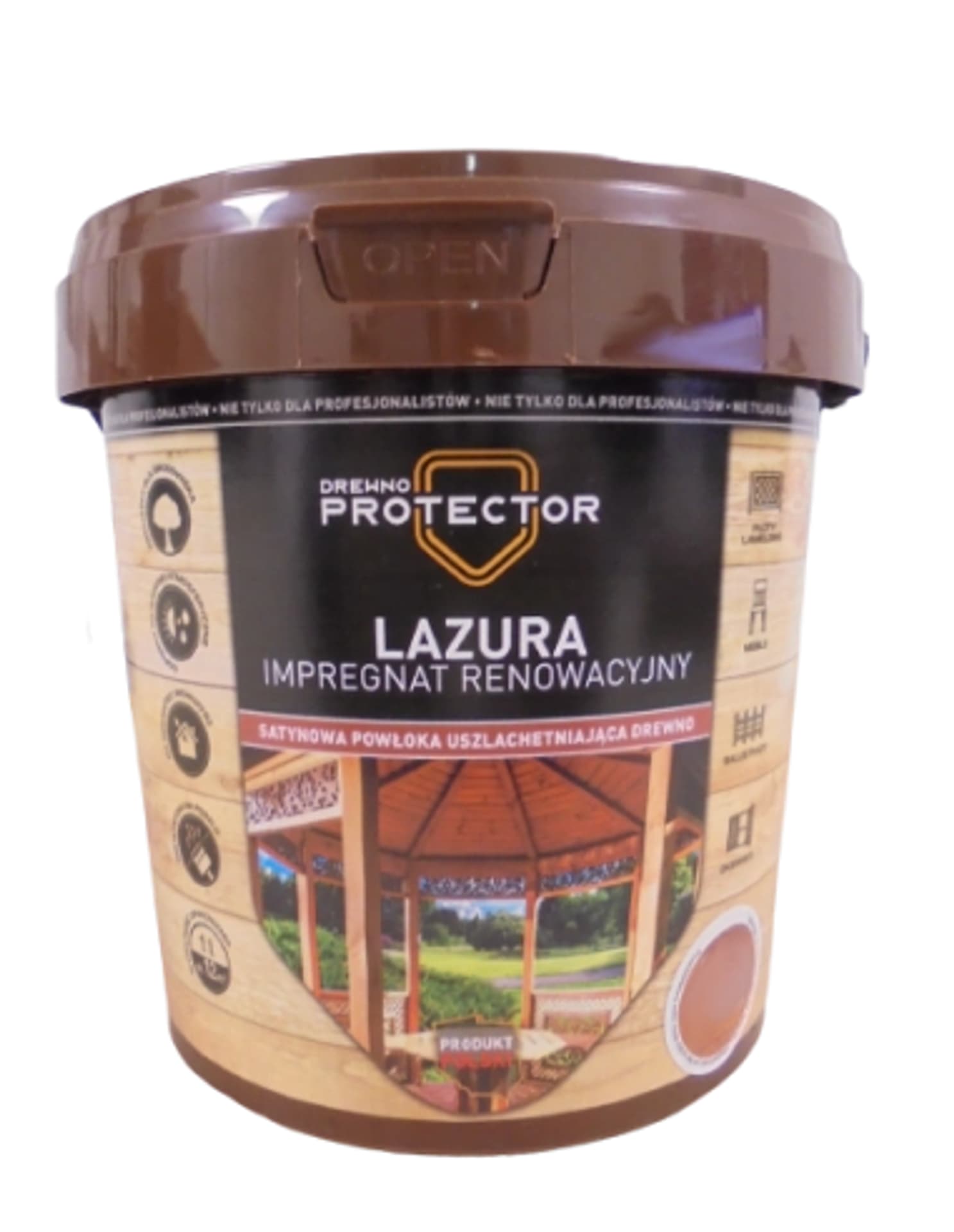 

LAZURA IMPREGNAT RENOWACYJNY - DREWNO PROTECTOR - DEKSPOL - 1L - KOLOR KASZTAN