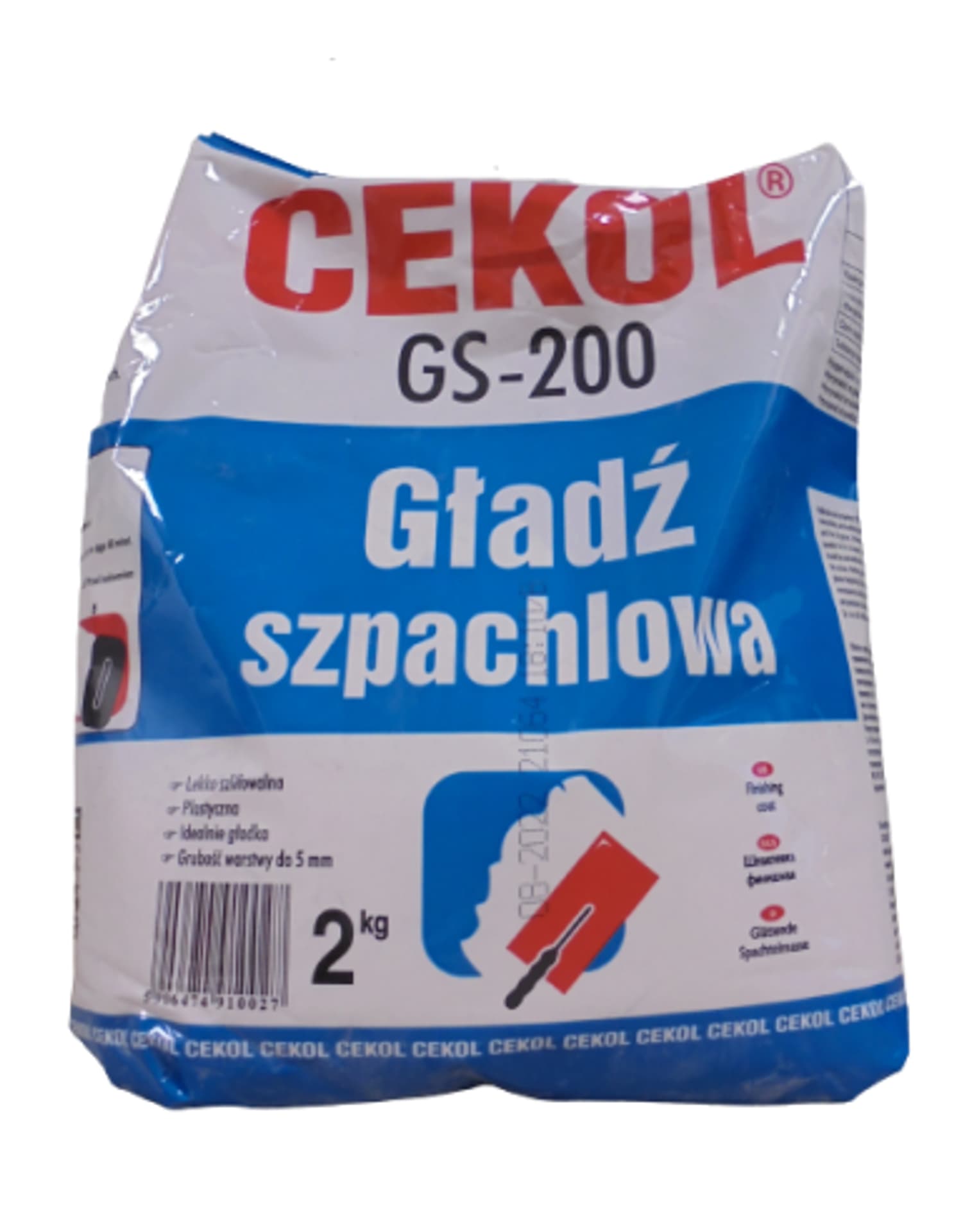 

Gładź szpachlowa biała Cekol GS-200 (2 kg)