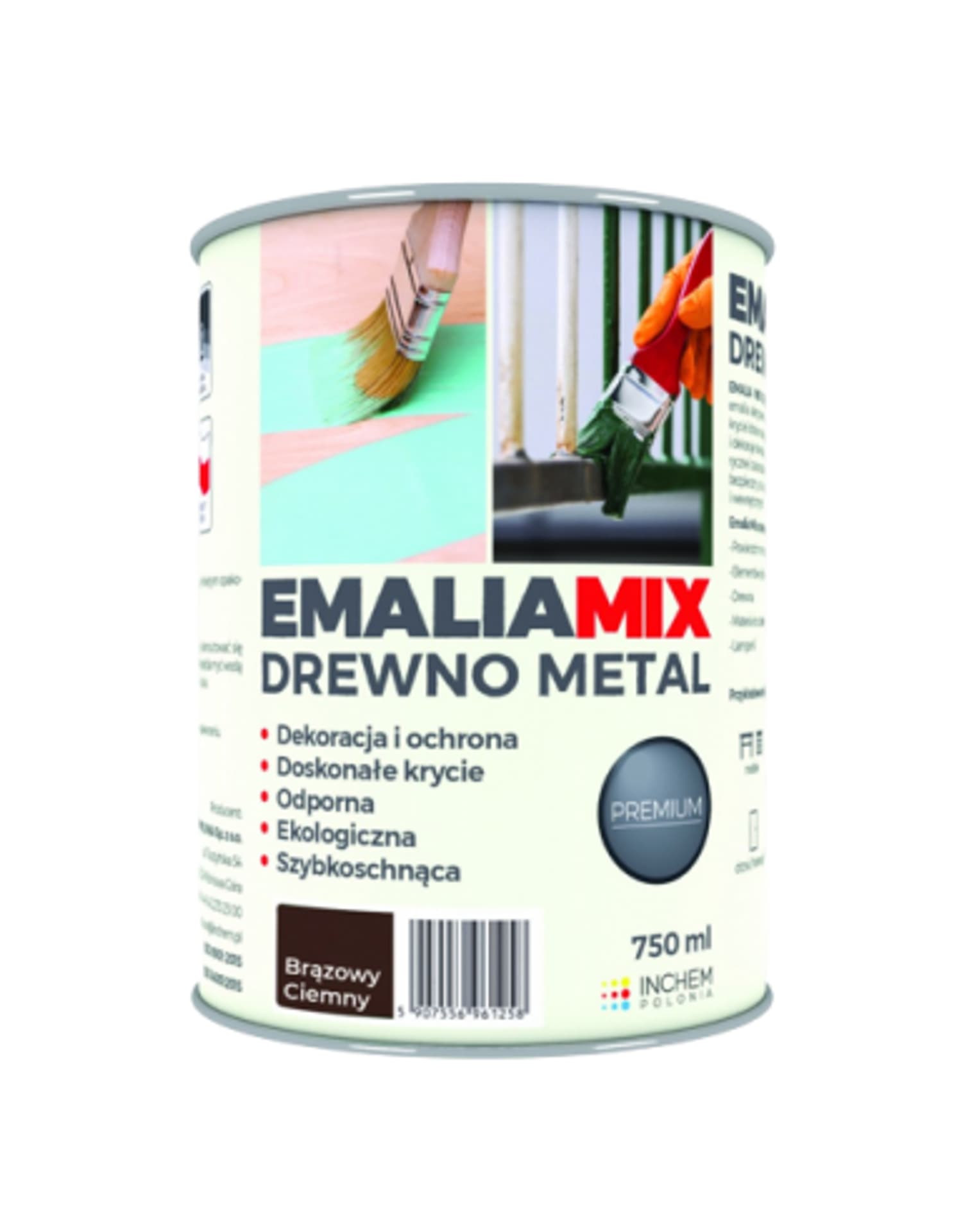 

Emalia MIX Drewno Metal 750ML BRĄZOWY CIEMNY