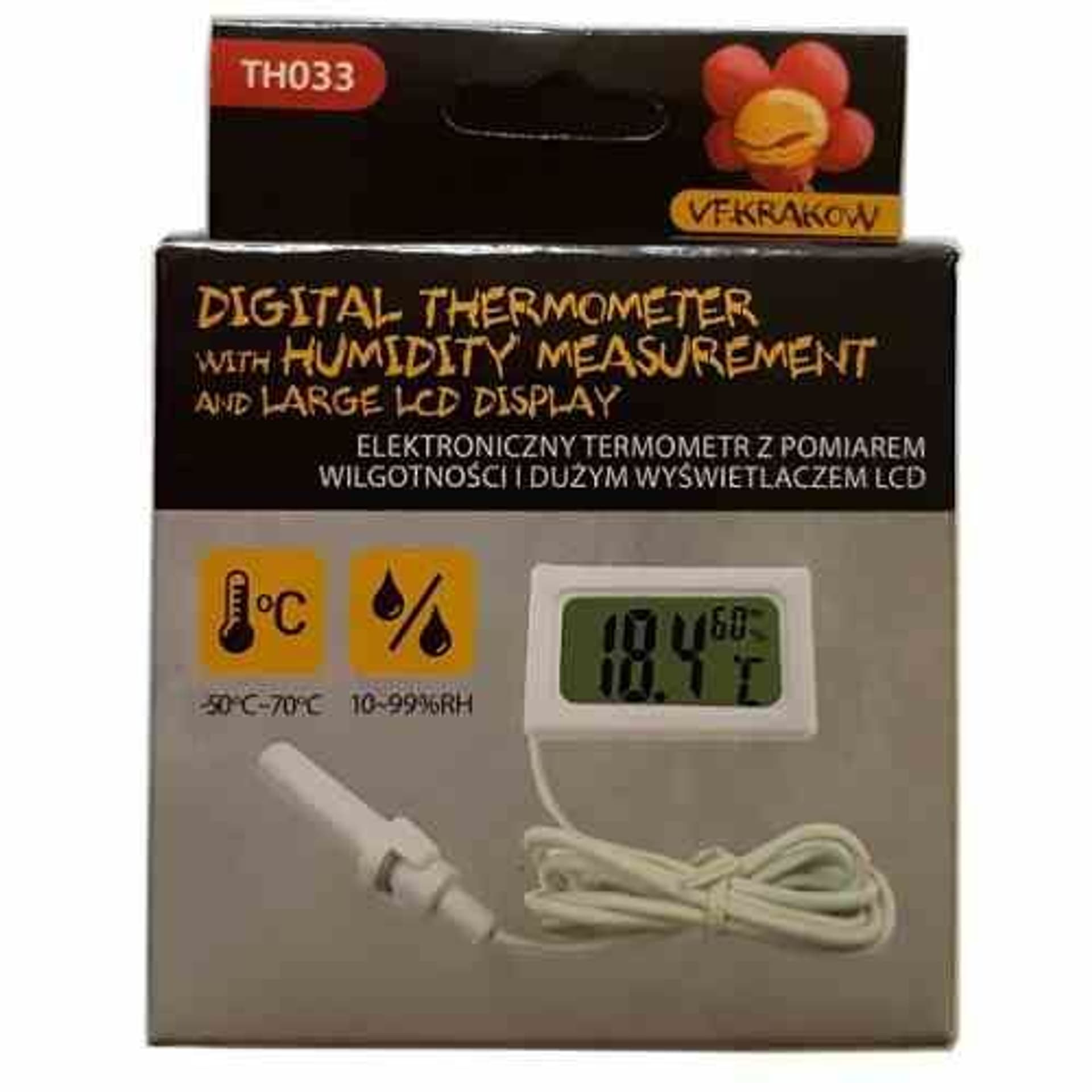 

ELEKTRONICZNY TERMOHIGROMETR TH033