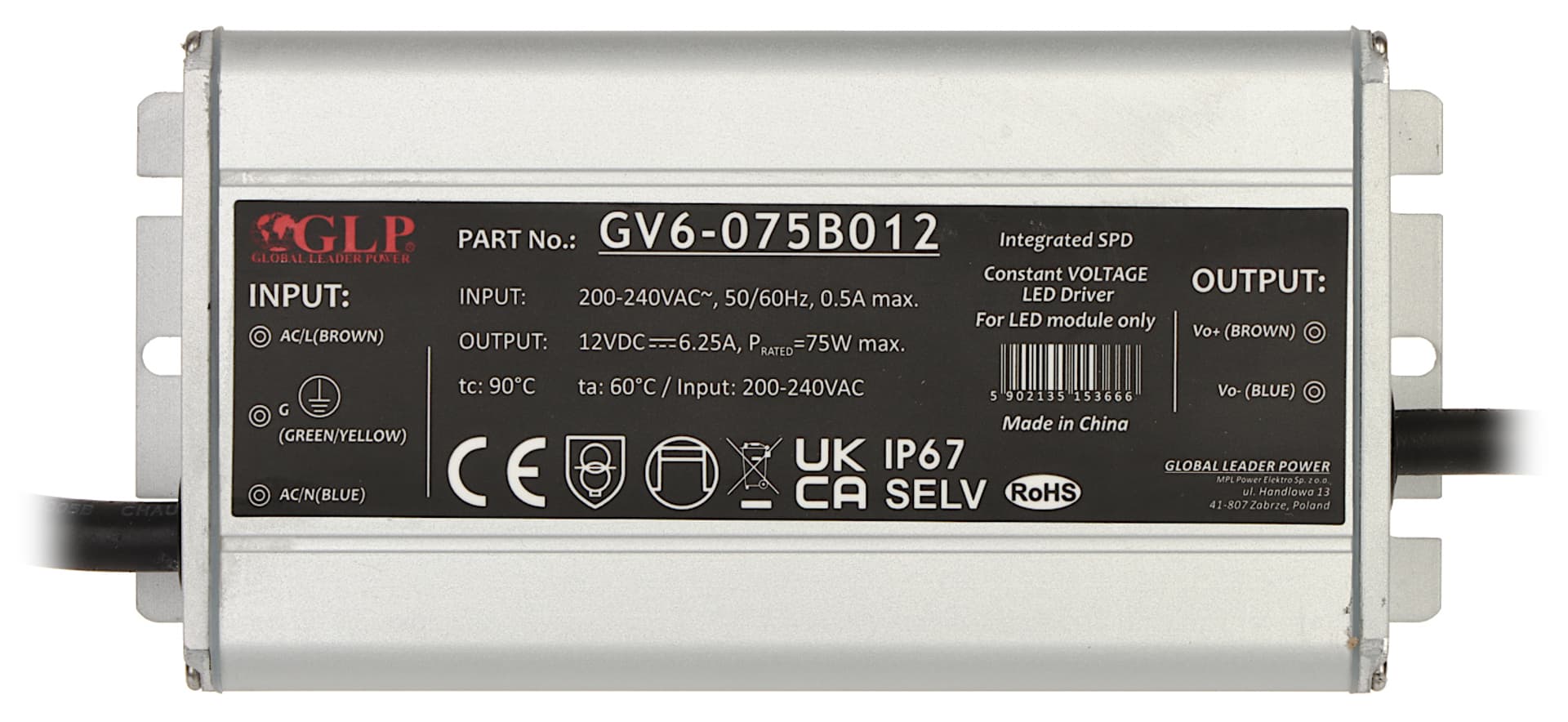 

ZASILACZ IMPULSOWY GV6-12V/6.25A