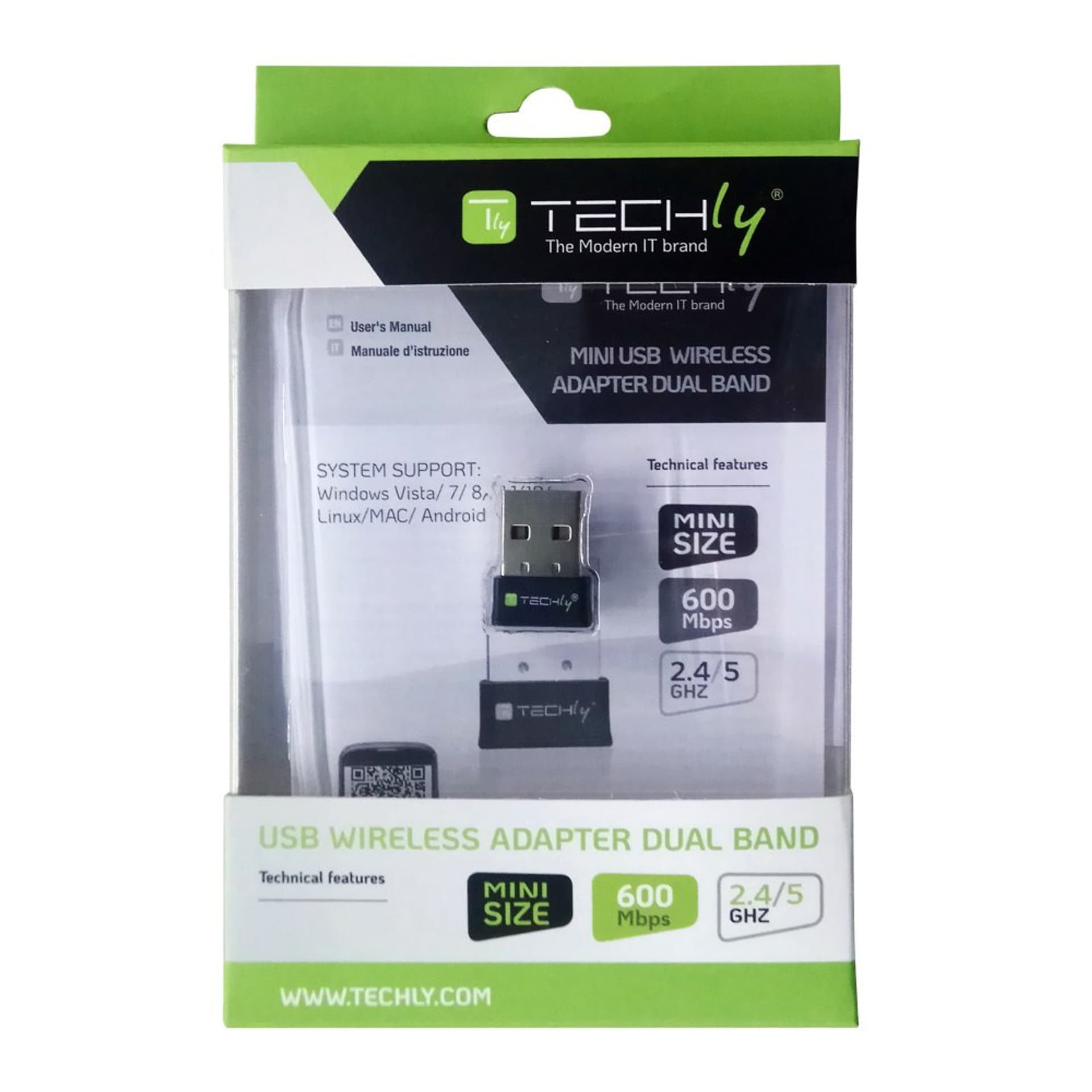 

Karta sieciowa bezprzewodowa TECHLY I-WL-USB-600TY