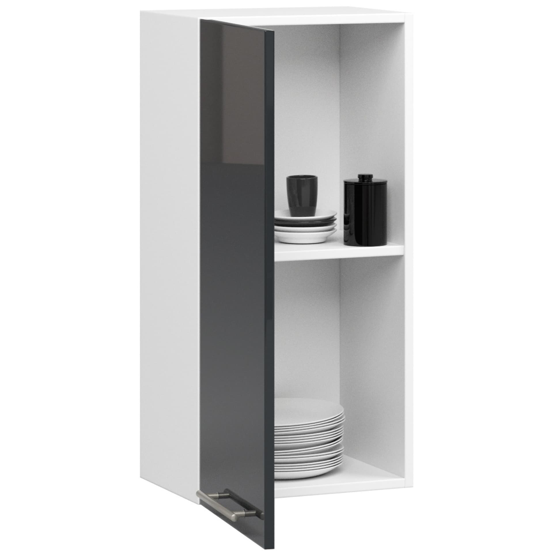 

WISZĄCA SZAFKA KUCHENNA OLIWIA W 40cm BIAŁA-GRAFIT POŁYSK H720