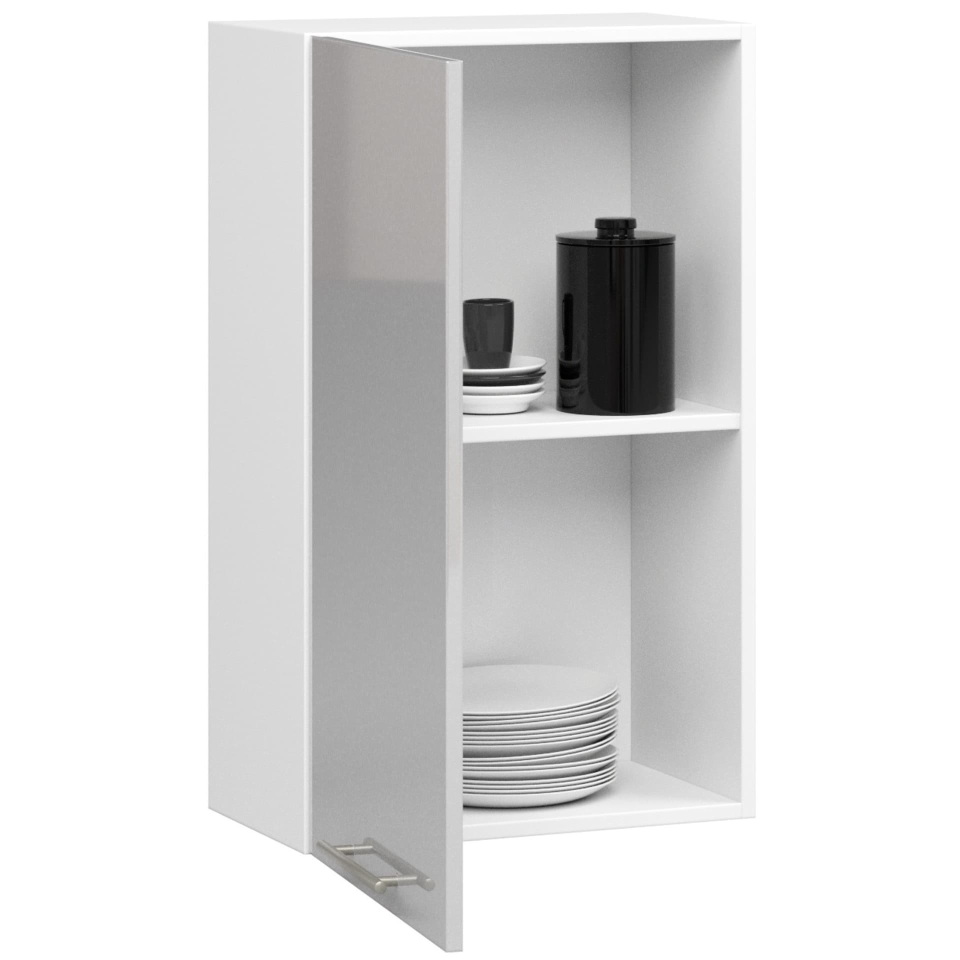 

WISZĄCA SZAFKA KUCHENNA OLIWIA W 50cm BIAŁA-METALIK POŁYSK H720