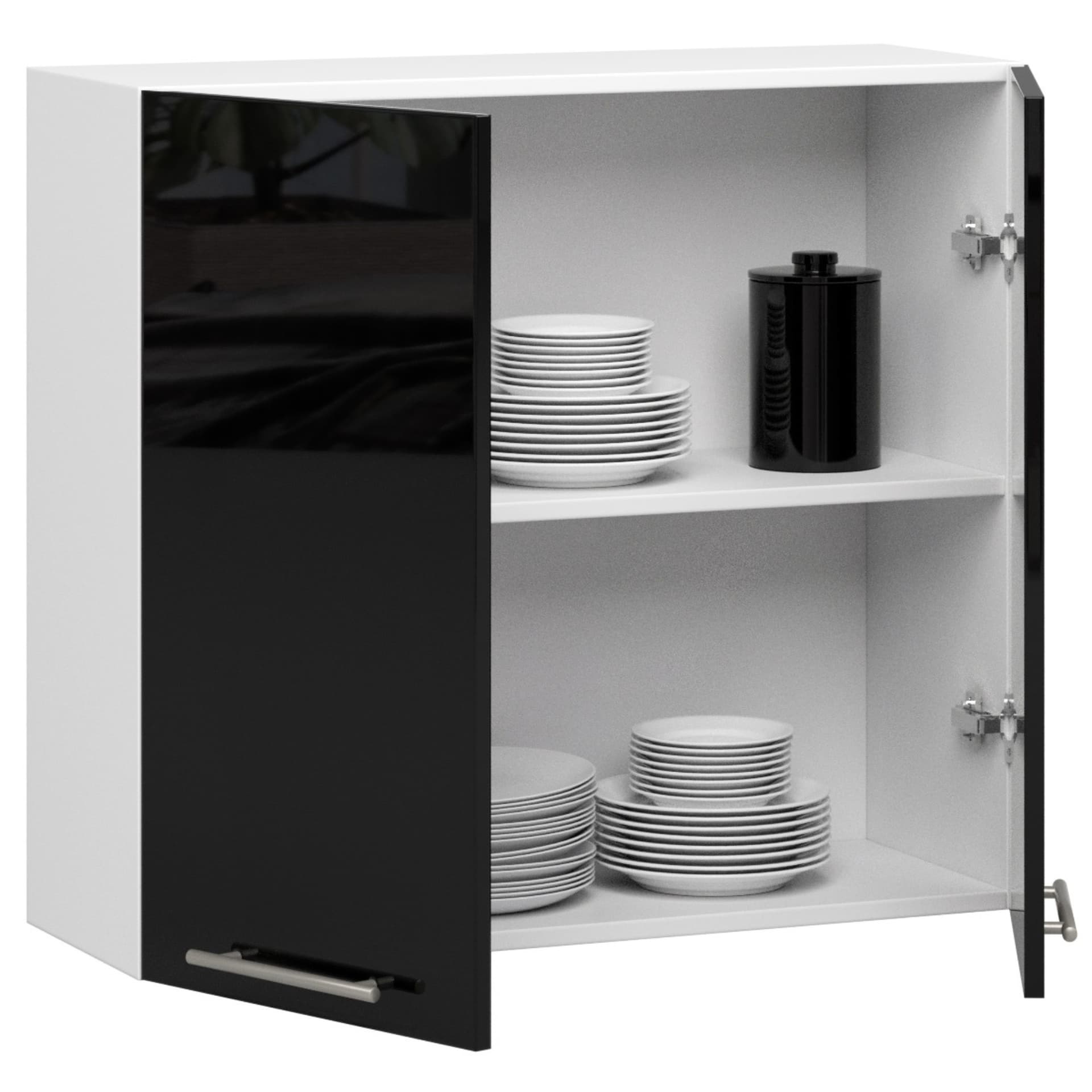 

WISZĄCA SZAFKA KUCHENNA OLIWIA W 80cm BIAŁA-CZARNY POŁYSK H720
