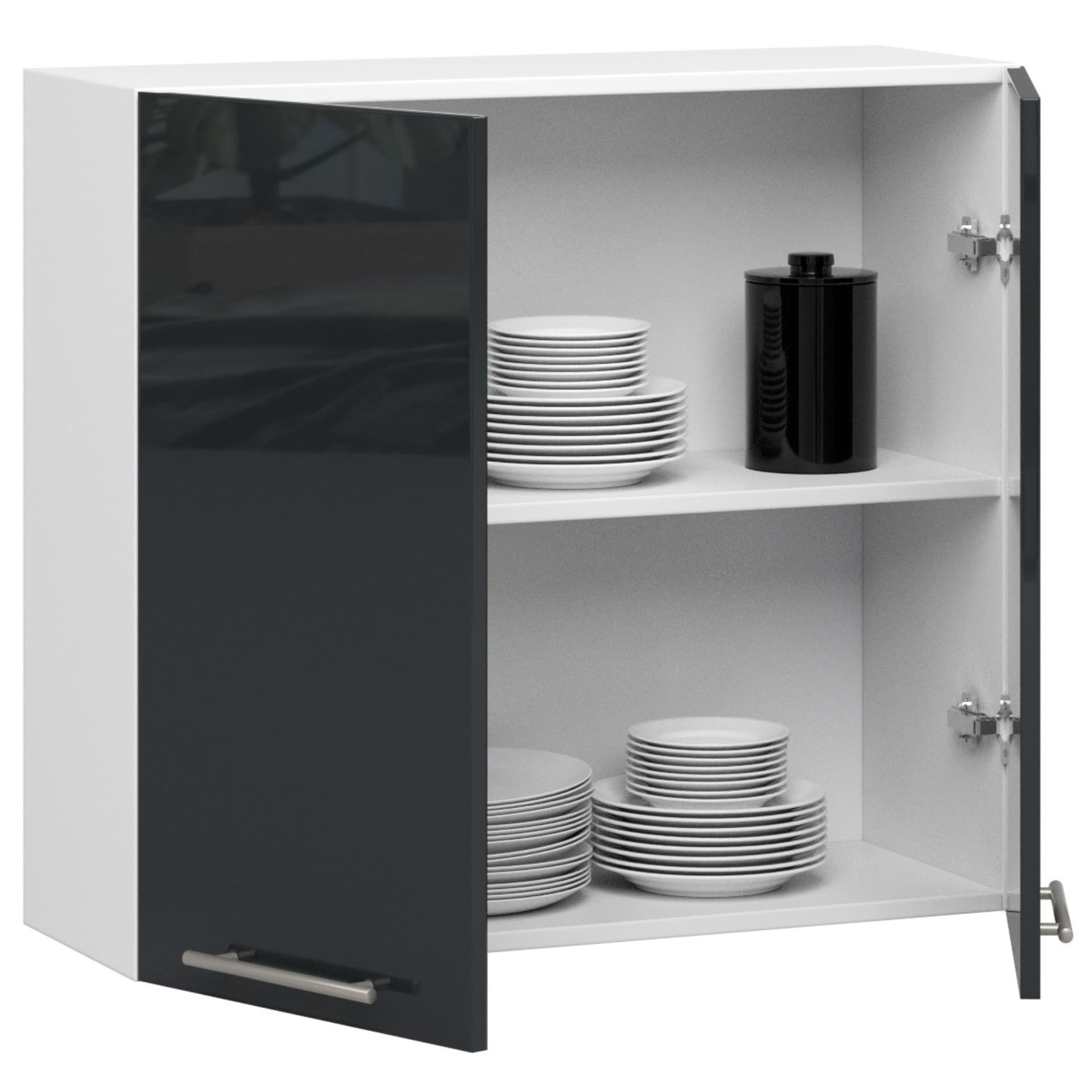 

WISZĄCA SZAFKA KUCHENNA OLIWIA W 80cm BIAŁA-GRAFIT POŁYSK H720