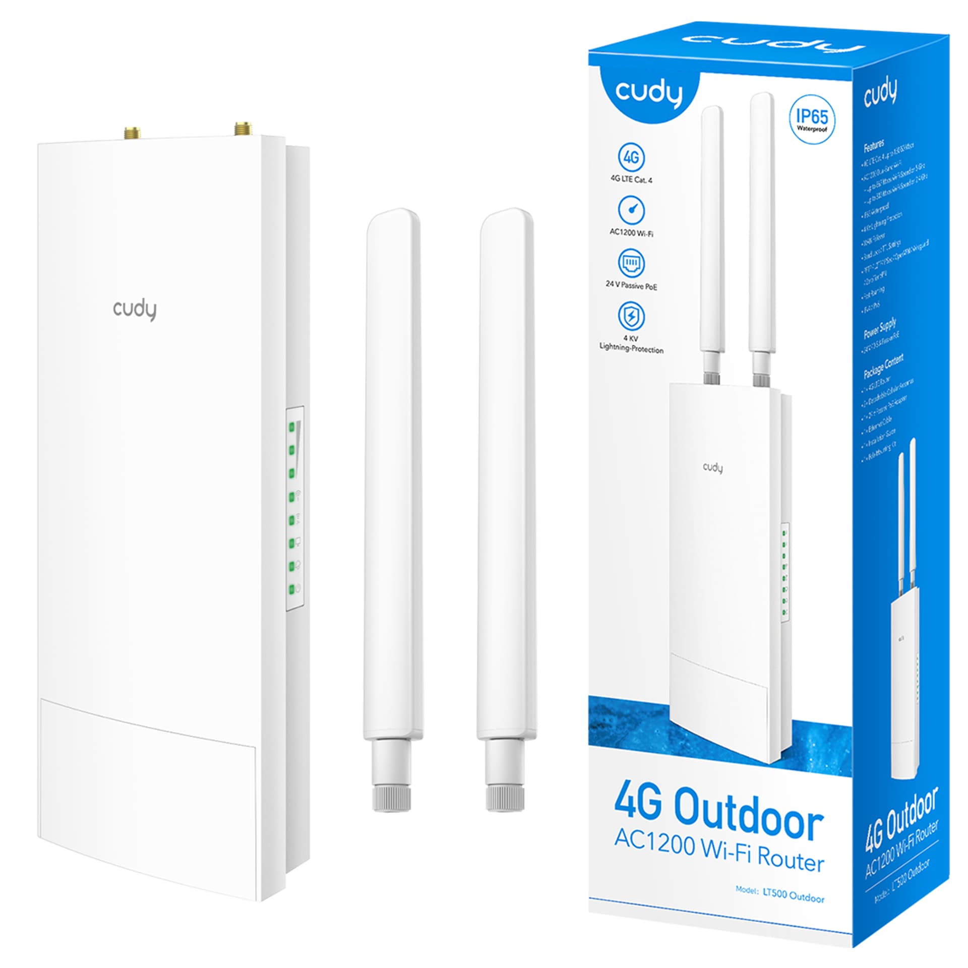 

Router zewnętrzny Cudy LTE LT500 4G SIM PoE Wi-Fi