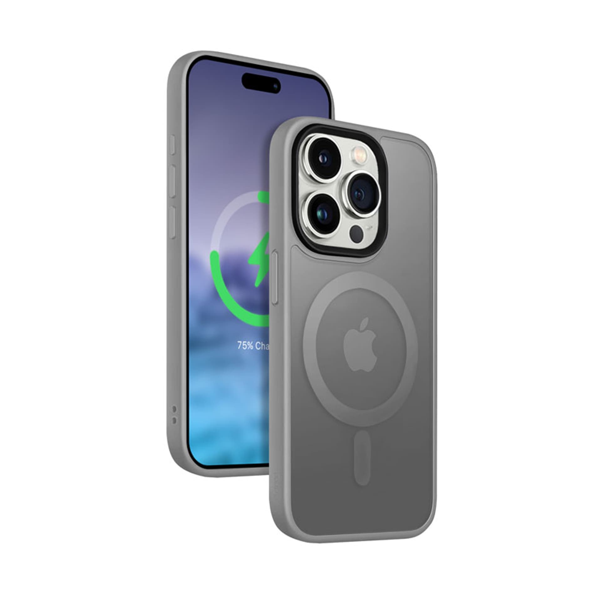 

Crong Hybrid Frost MAG Cover - Etui iPhone 15 Pro MagSafe (szary)