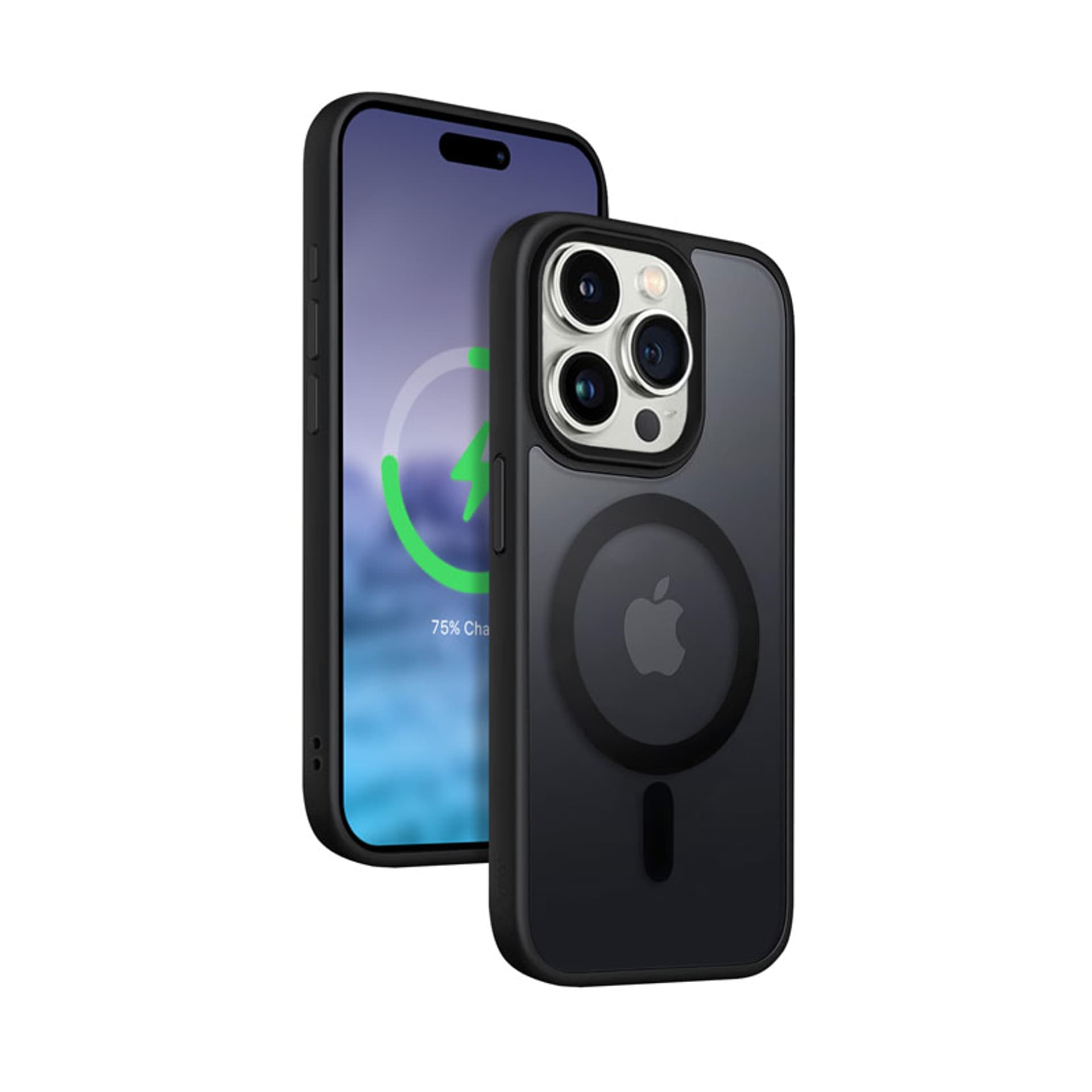 

Crong Hybrid Frost MAG Cover - Etui iPhone 15 Pro MagSafe (czarny)