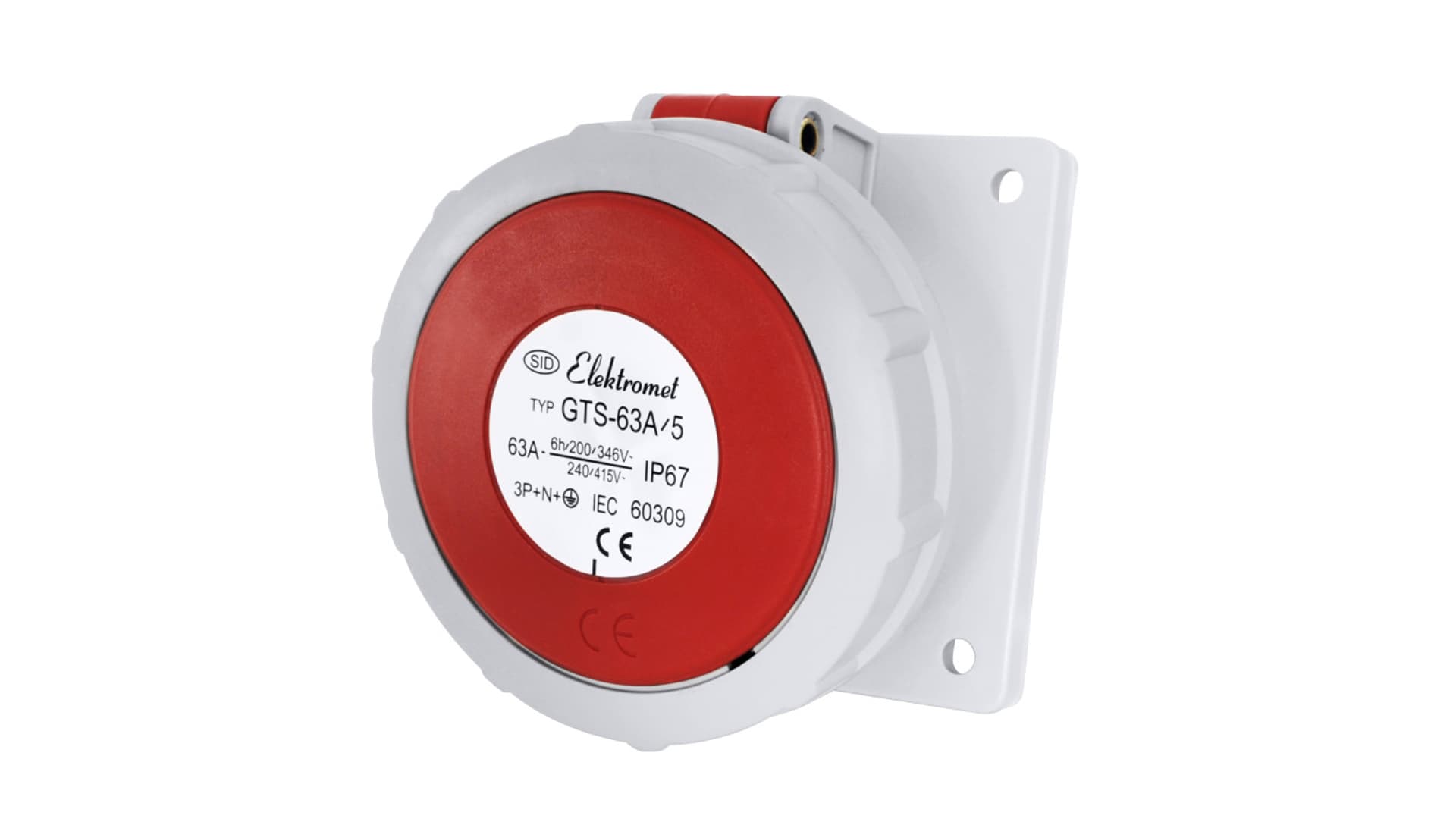 

Gniazdo tablicowe skośne 63A/400V 5P IP67 6h 3P+N+Z GTS 63/5 921828