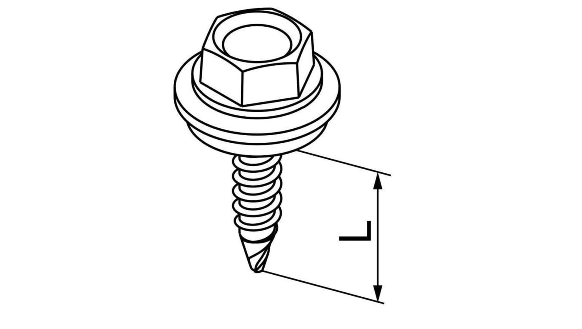 

Wkręt samowiercący drobnozwojny z EPDM SMDP6,0x25E (1.4301) 894824, 1.4301) 89482