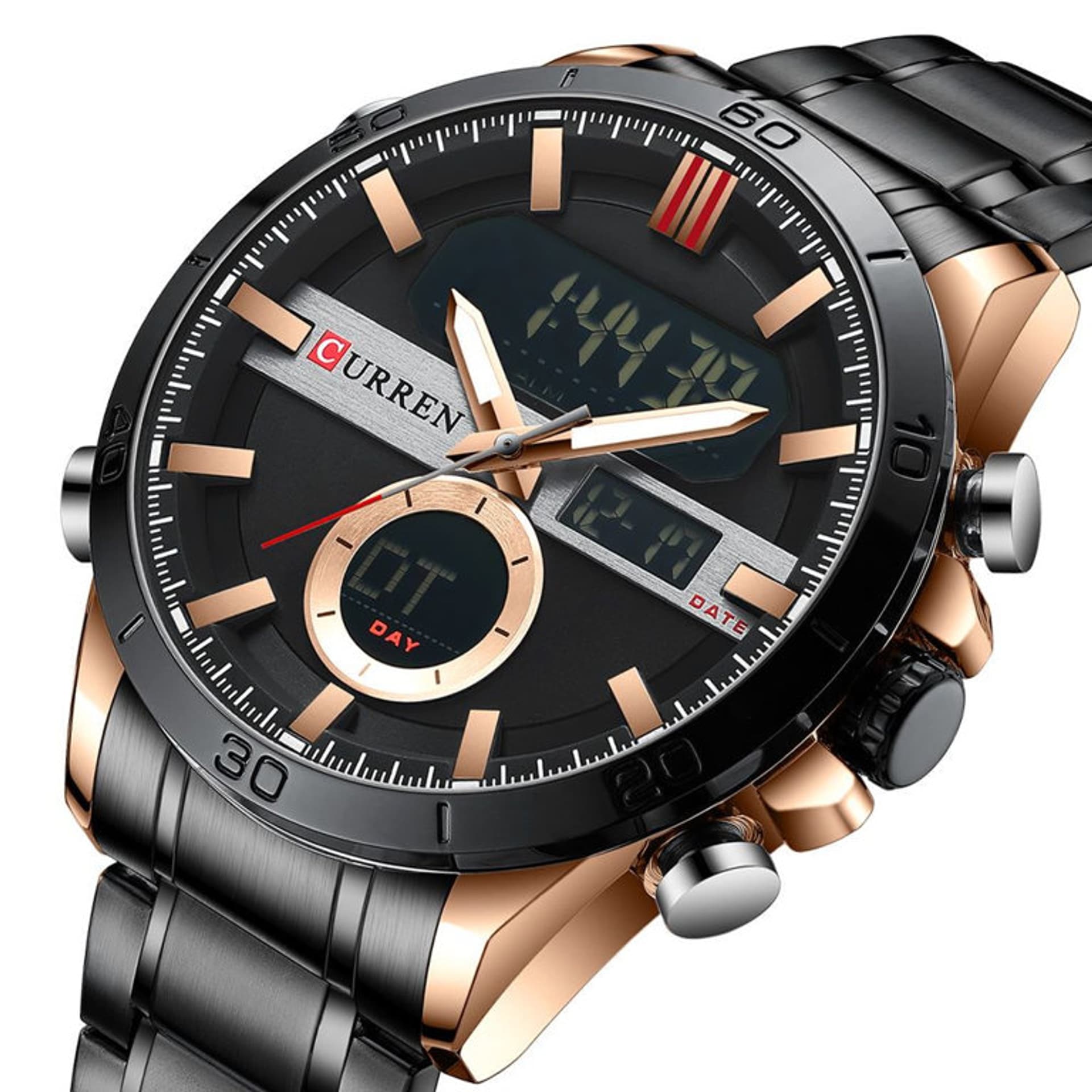 

ZEGAREK MĘSKI CURREN 8384 (zc023c) - DUAL TIME + BOX, Zc023c) - dual time + bo