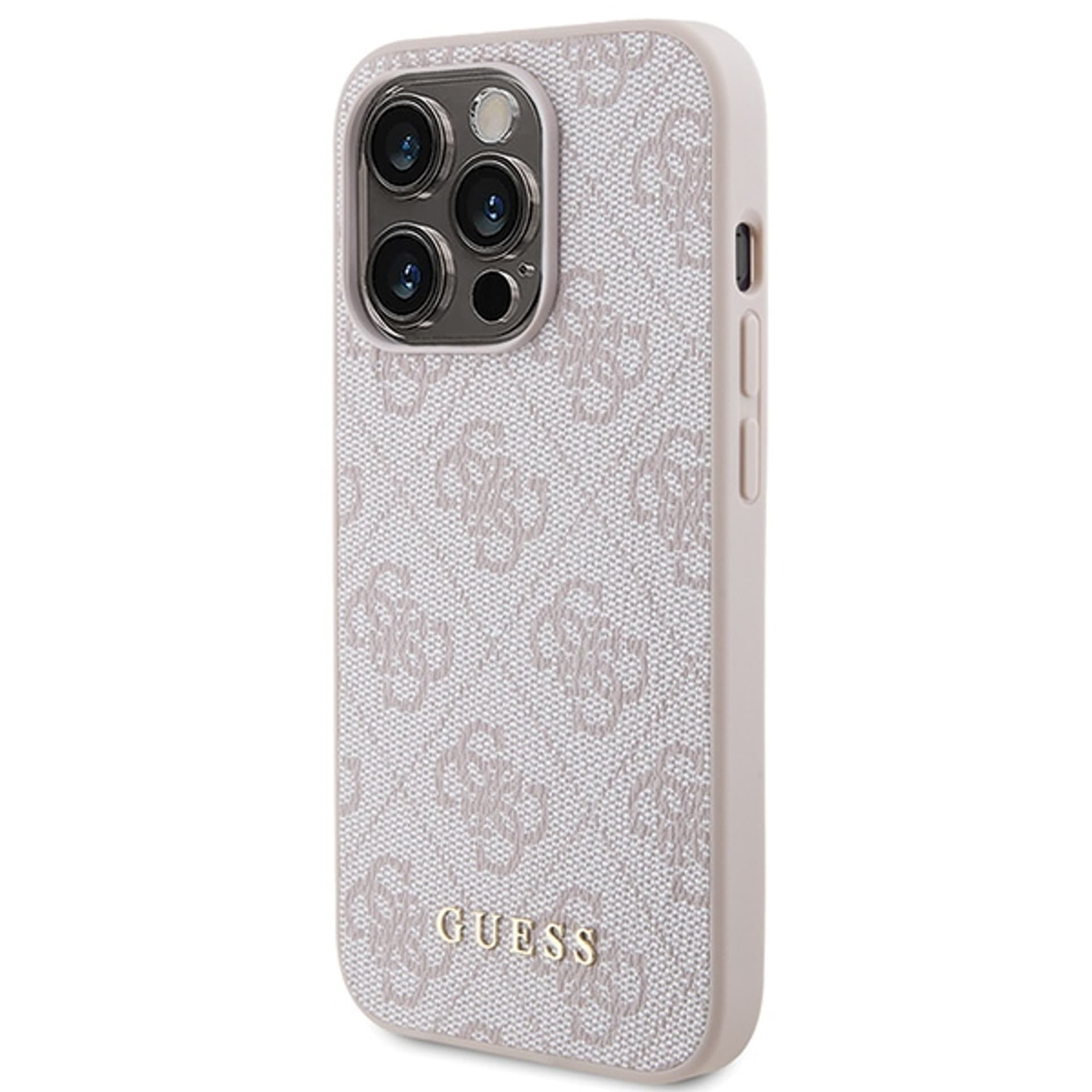 

Guess GUHCP15LG4GFPI iPhone 15 Pro 6.1" różowy/pink hard case 4G Metal Gold Logo