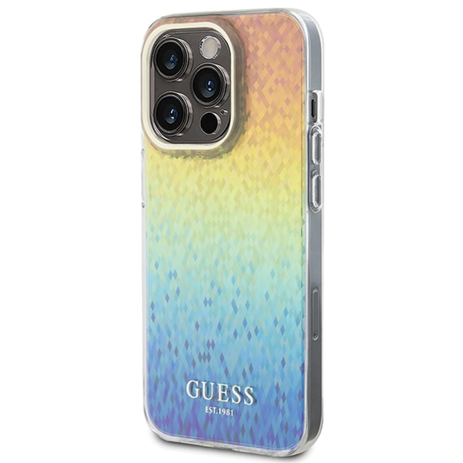 

Guess GUHCP14LHDECMI iPhone 14 Pro 6.1" wielokolorowy hardcase IML Faceted Mirror Disco Iridescent
