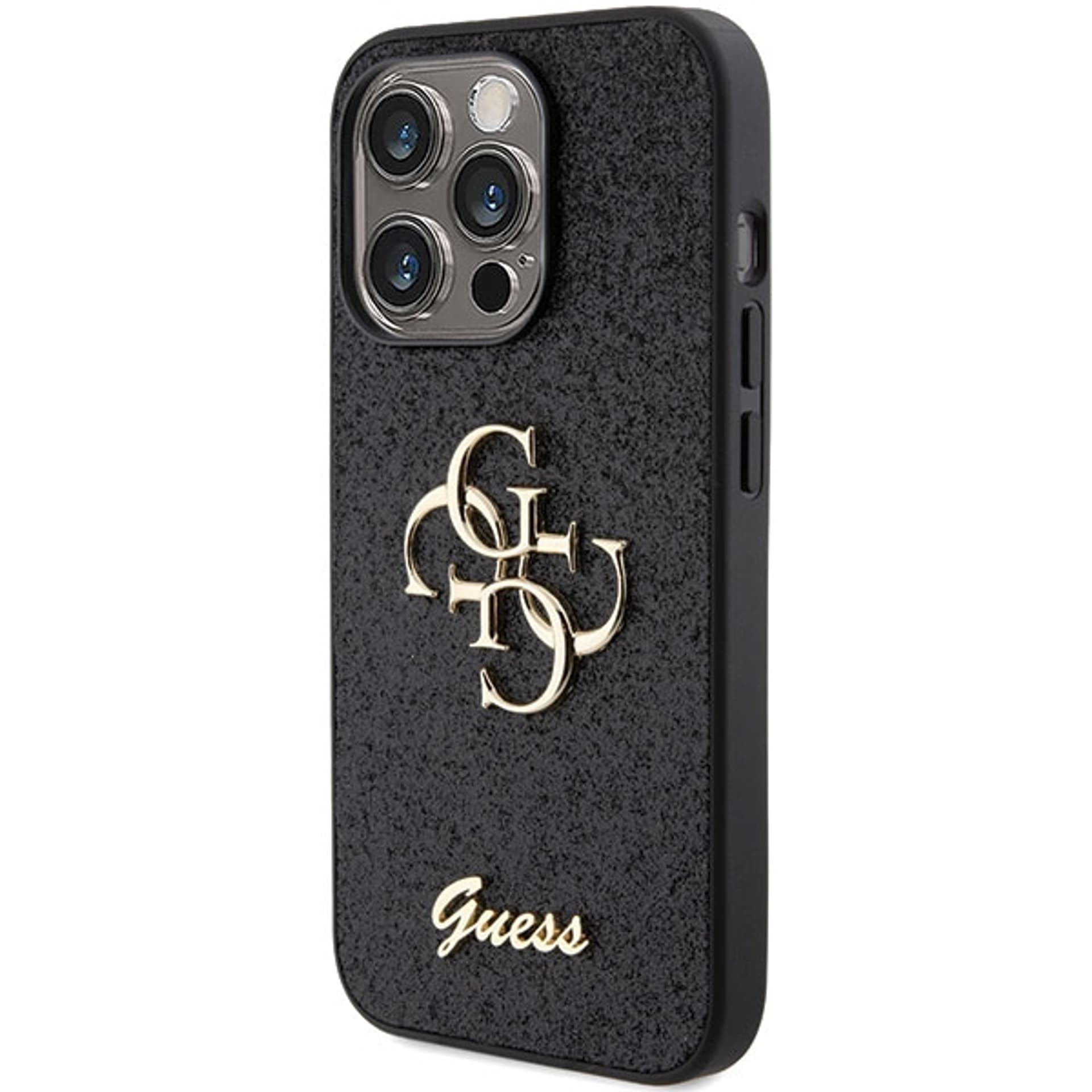 

Guess GUHCP15LHG4SGK iPhone 15 Pro 6.1" czarny/black hardcase Glitter Script Big 4G