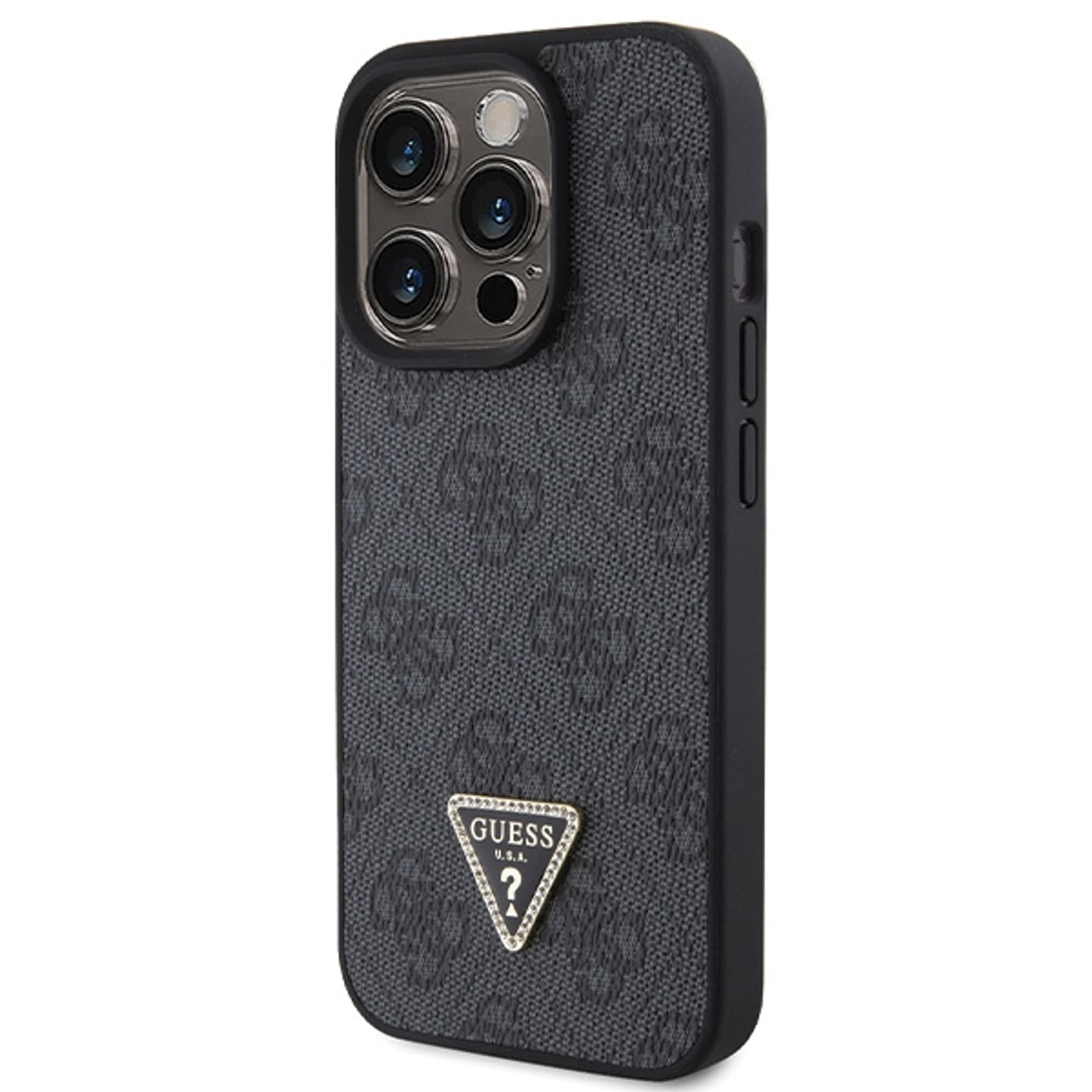 

Guess GUHCP15XP4TDPK iPhone 15 Pro Max 6.7" czarny/black hardcase Leather 4G Diamond Triangle