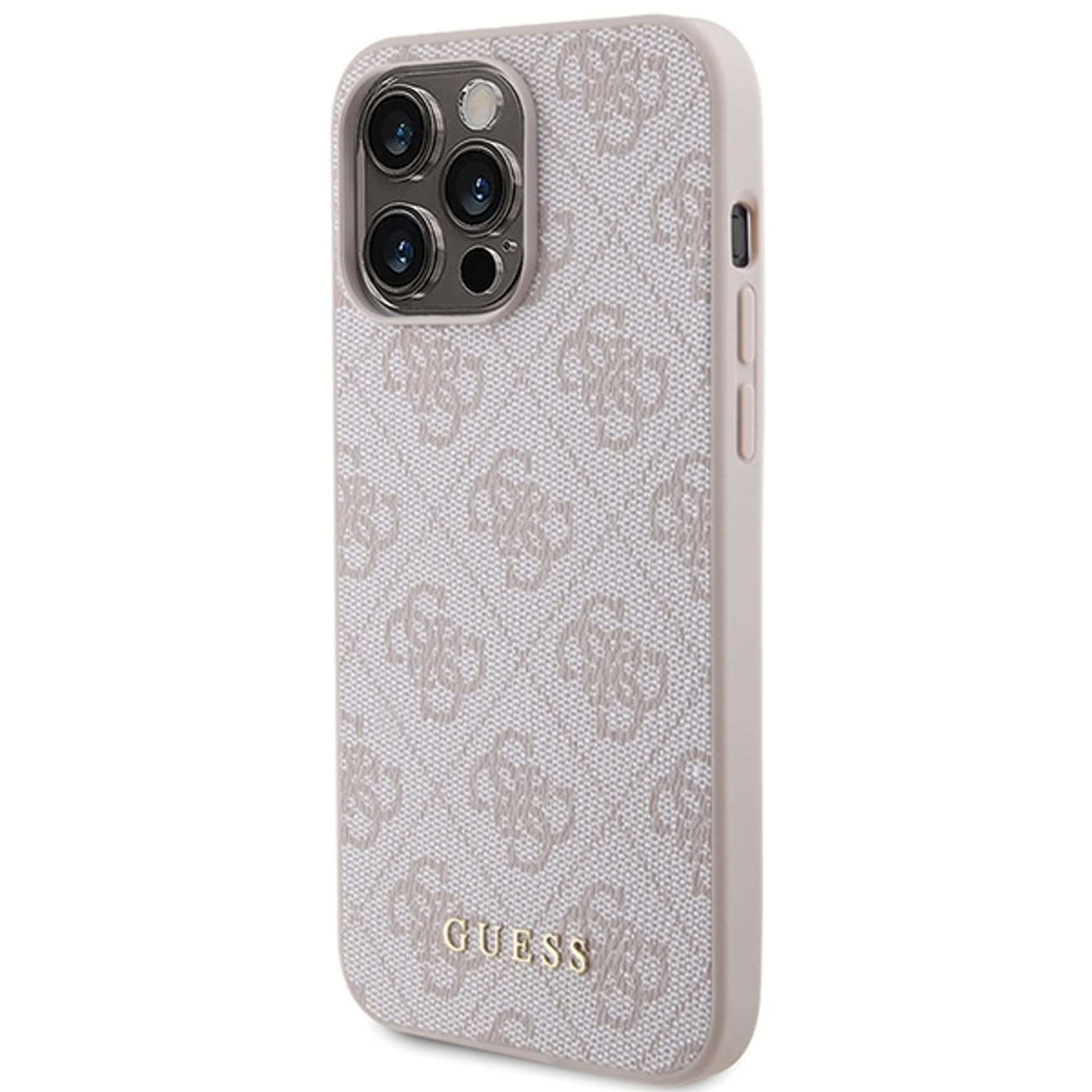 

Guess GUHCP15XG4GFPI iPhone 15 Pro Max 6.7" różowy/pink hard case 4G Metal Gold Logo