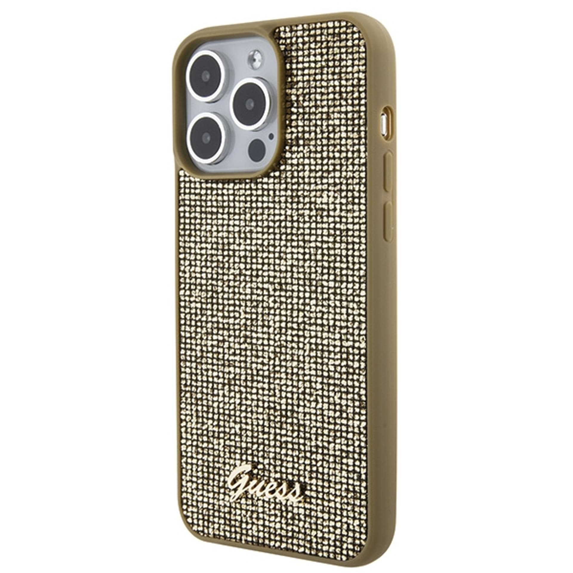 

Guess GUHCP15XPMSDGSD iPhone 15 Pro Max 6.7" złoty/gold hardcase Disco Metal Script