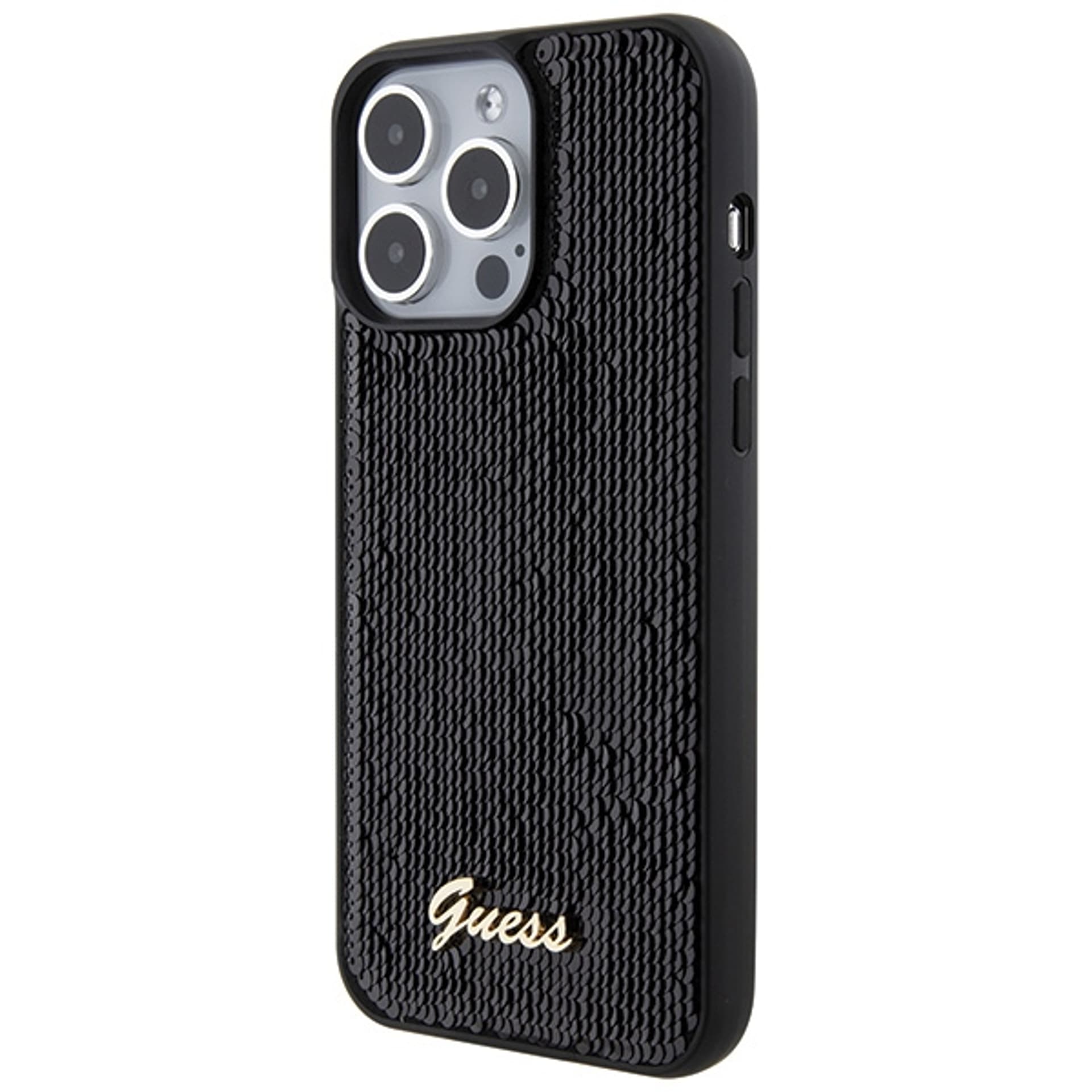 

Guess GUHCP15XPSFDGSK iPhone 15 Pro Max 6.7" czarny/black hardcase Sequin Script Metal